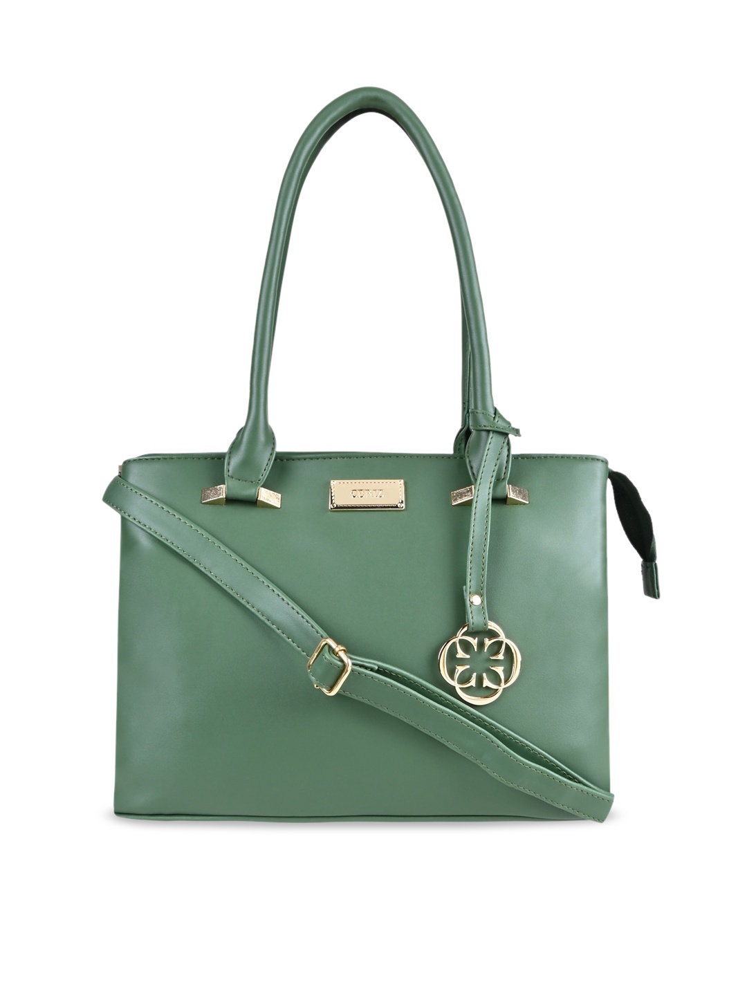 

HORRA PU Structured Handheld Bag, Green