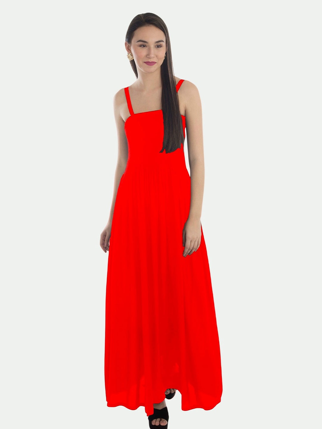 

PATRORNA Shoulder Strap Maxi Dress, Red