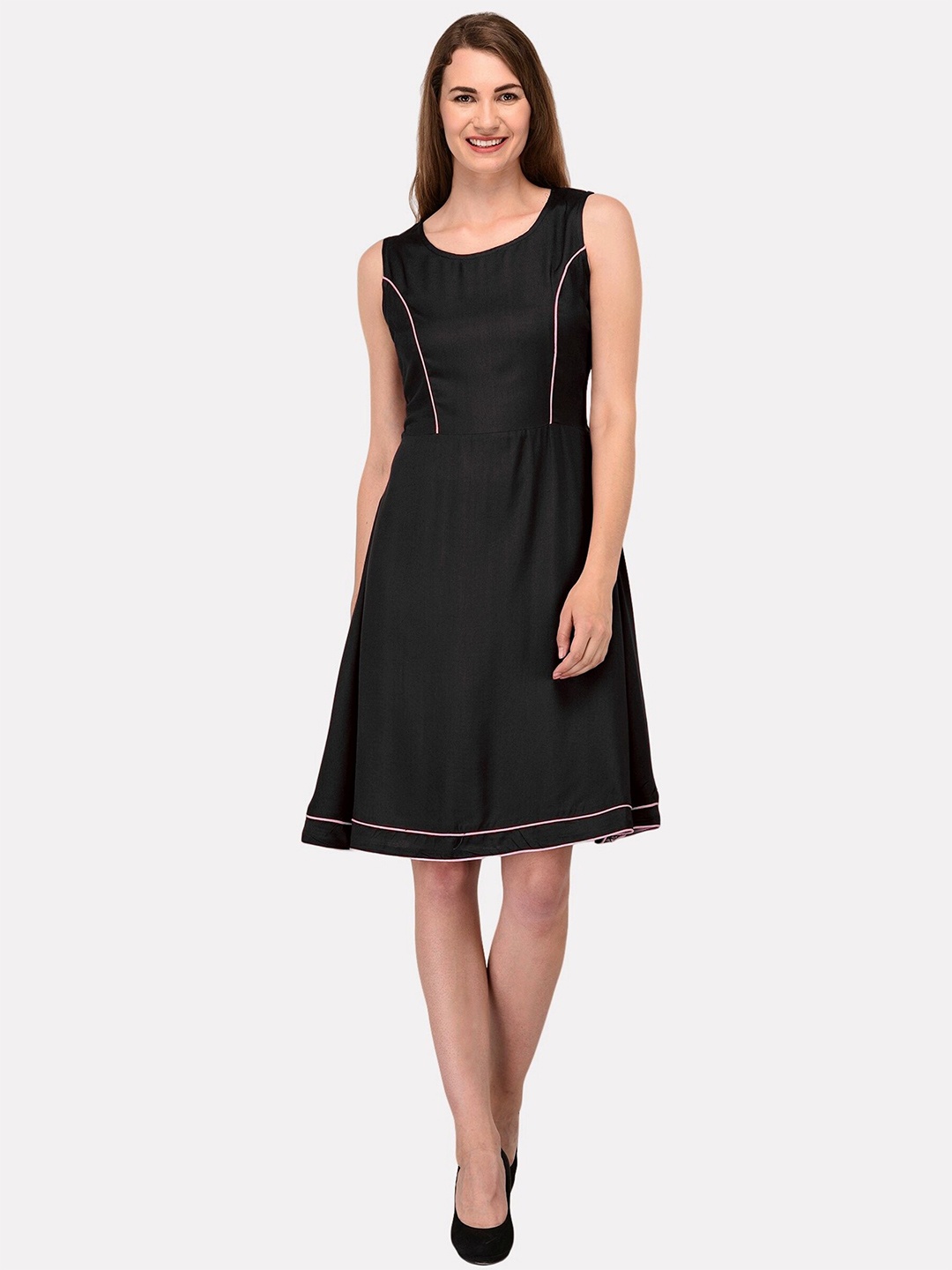 

PATRORNA Fit And Flare Sleeveless Dress, Black