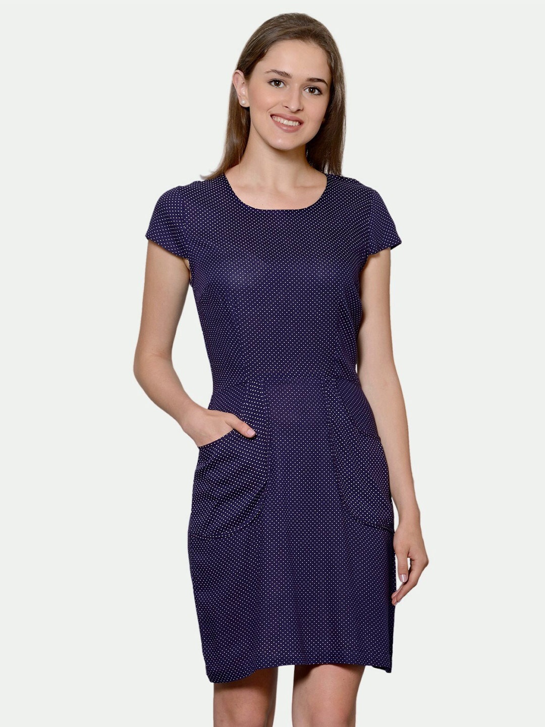 

PATRORNA Sheath Cotton Dress, Blue