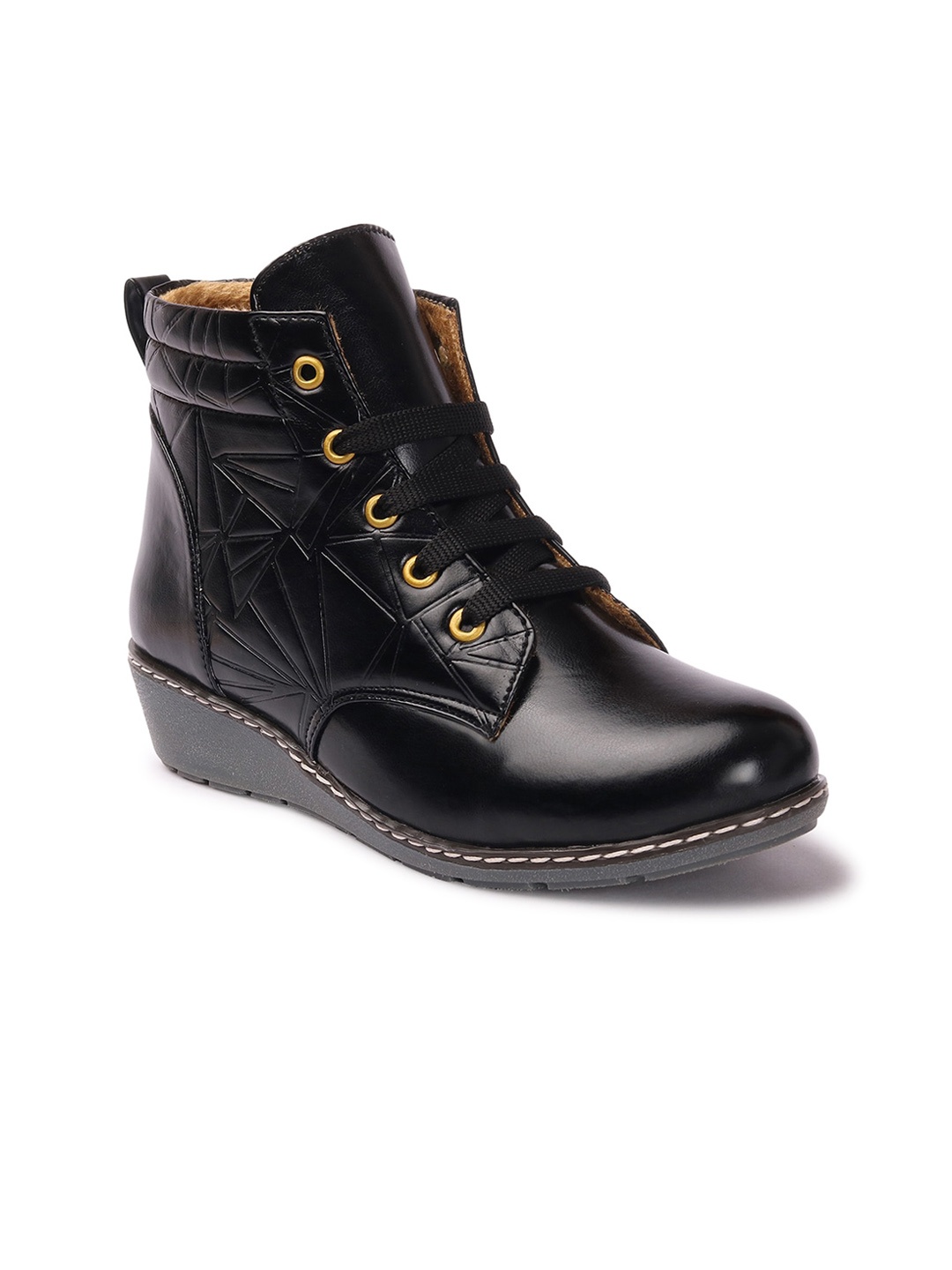 

ICONICS Women Mid-Top Regular Boots, Black