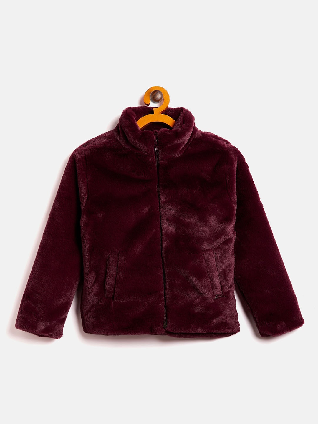 

Okane Girls Fleece Lightweight Tailored Jacket, Burgundy