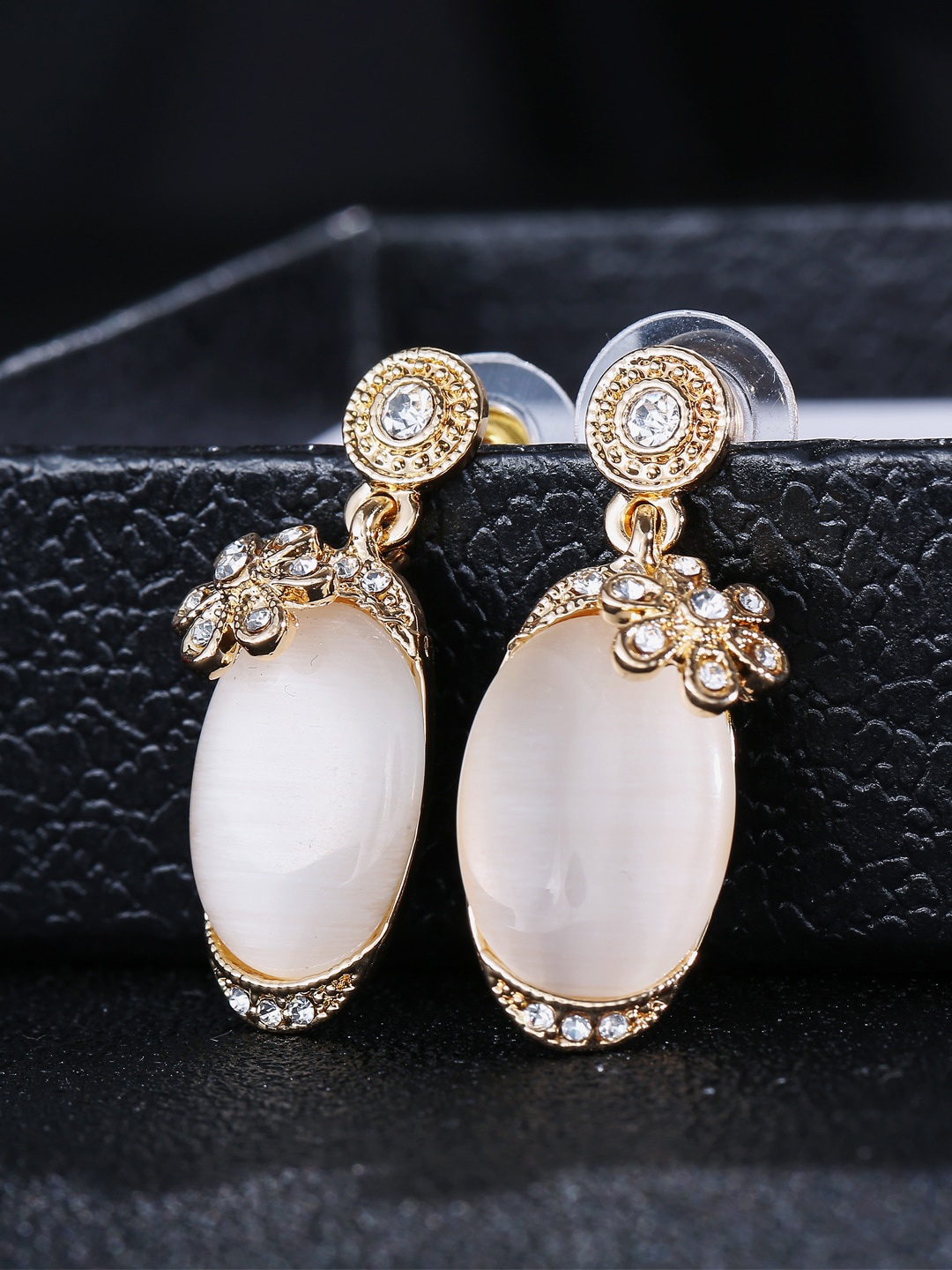 

Jewels Galaxy Gold-Plated Contemporary Drop Earrings, Off white