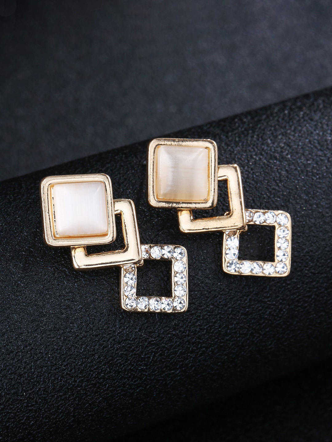

Jewels Galaxy Gold-Plated Geometric Drop Earrings