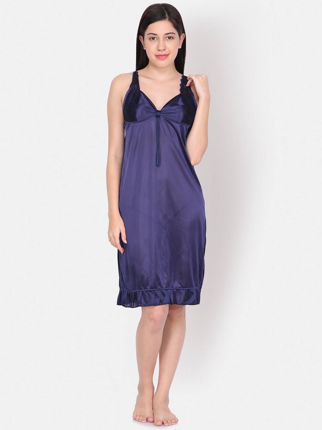 

Ms Lingies Satin Nightdress, Navy blue
