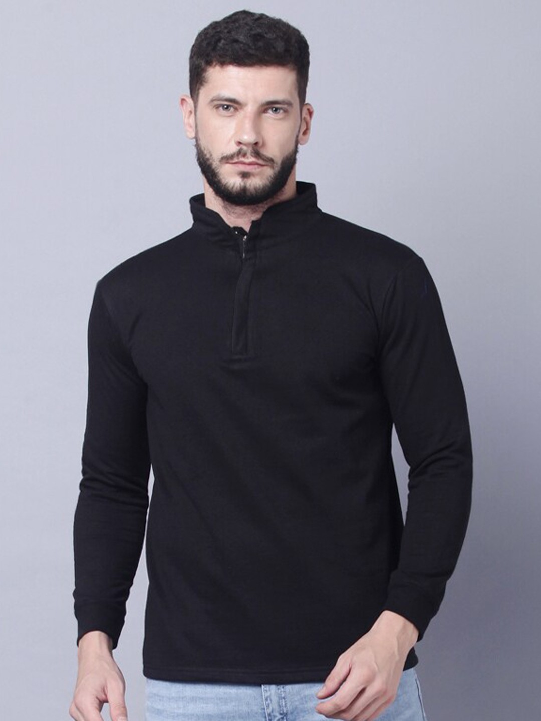 

THE EG STORE Men Fleece Sweatshirt, Black
