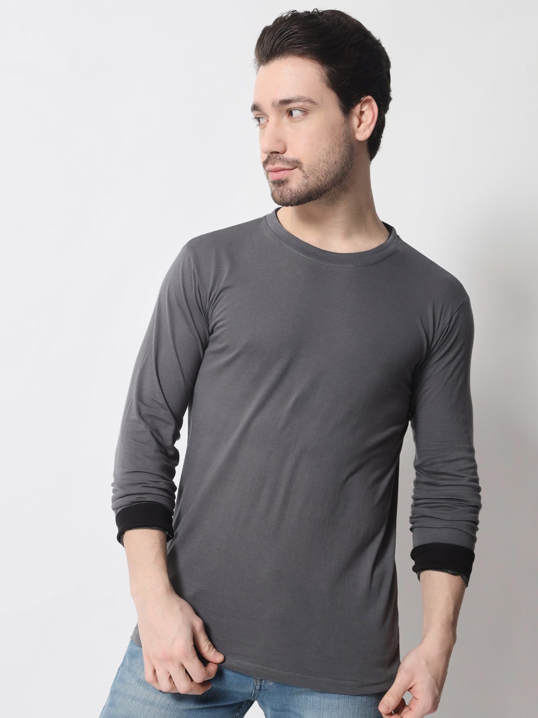 

THE EG STORE Men Cotton T-shirt, Grey