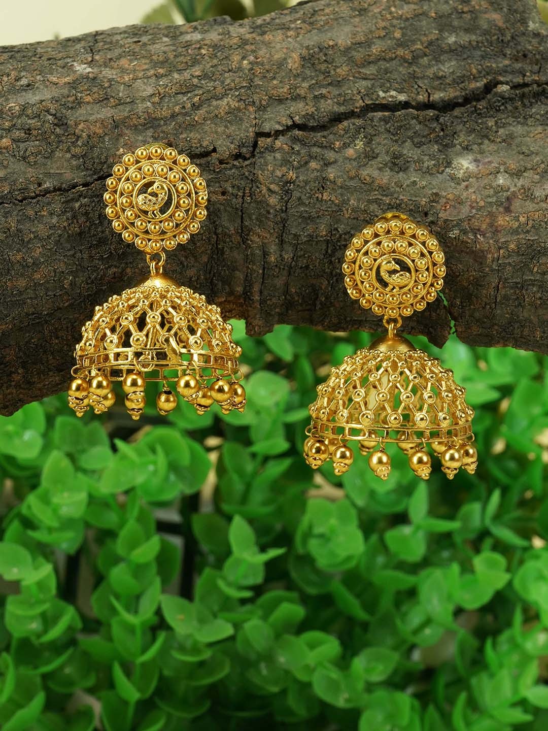 

GRIIHAM Gold-Plated Contemporary Drop Earrings