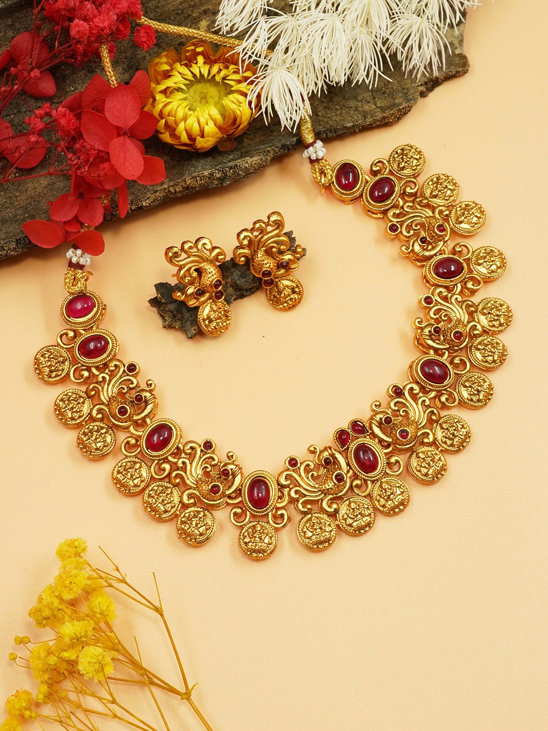 

GRIIHAM Gold-Plated AD-Studded Jewellery Set