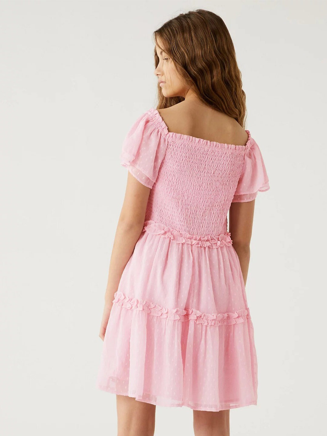 

Marks & Spencer Self Design Dress, Pink