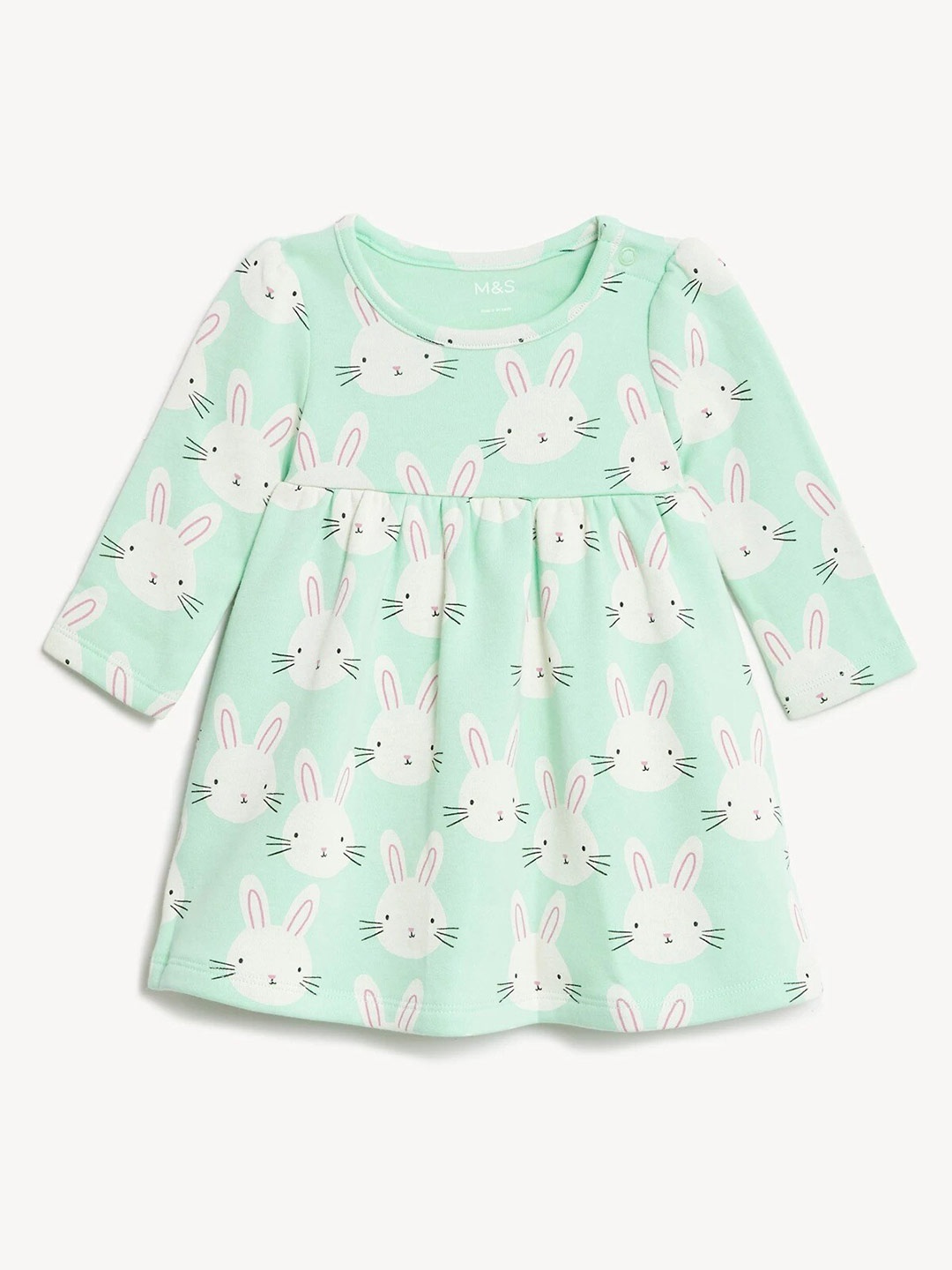 

Marks & Spencer Girls Floral Cotton A-Line Dress, Green