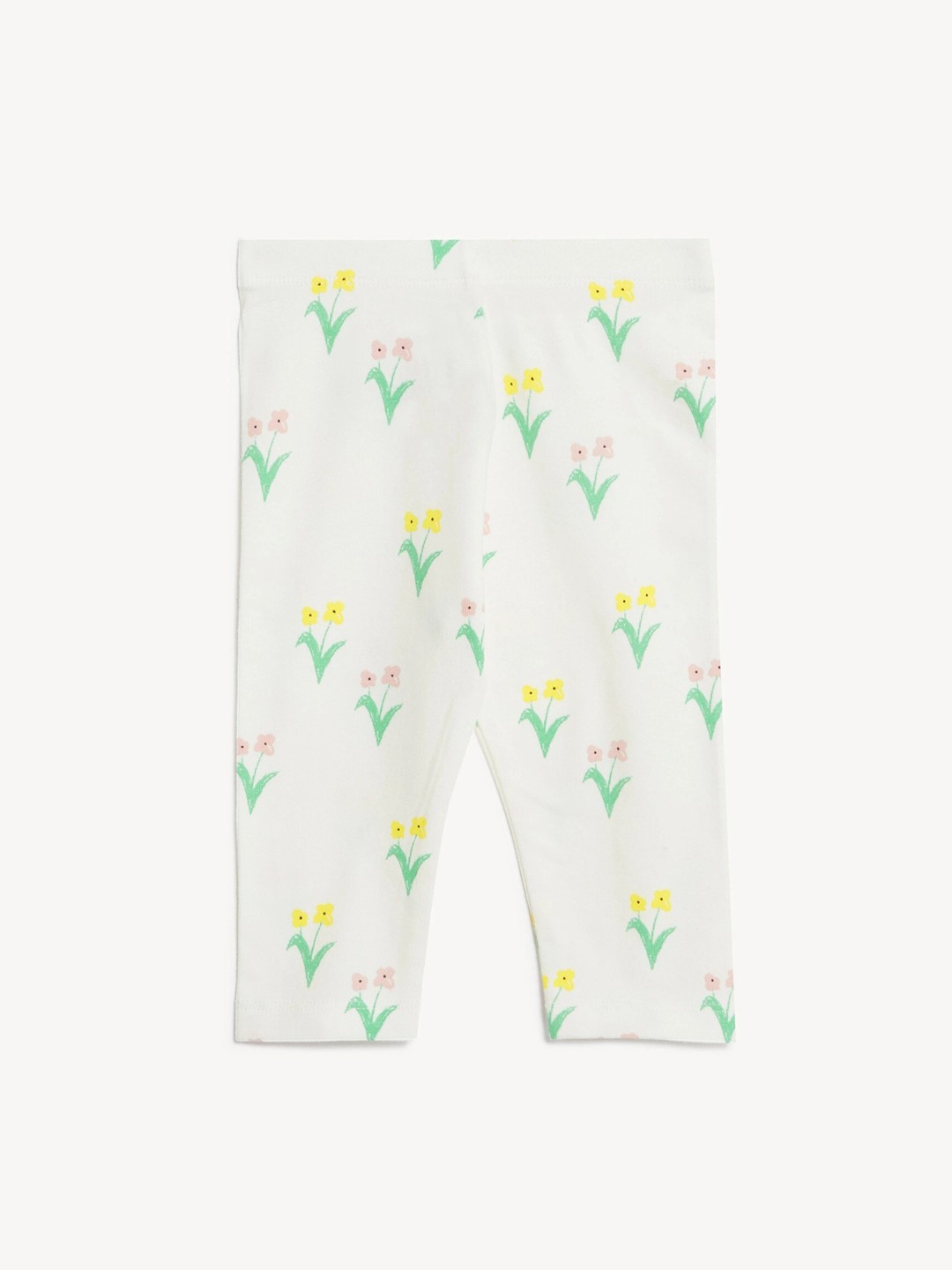 

Marks & Spencer Infants Floral Printed Ankle Length Leggings, Cream