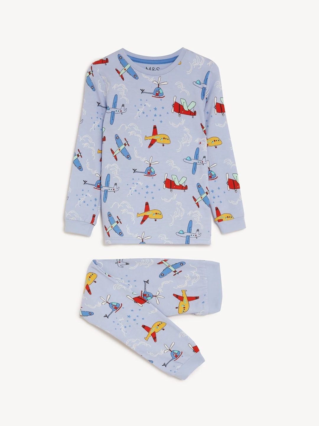 

Marks & Spencer Boys Printed Night suit, Blue