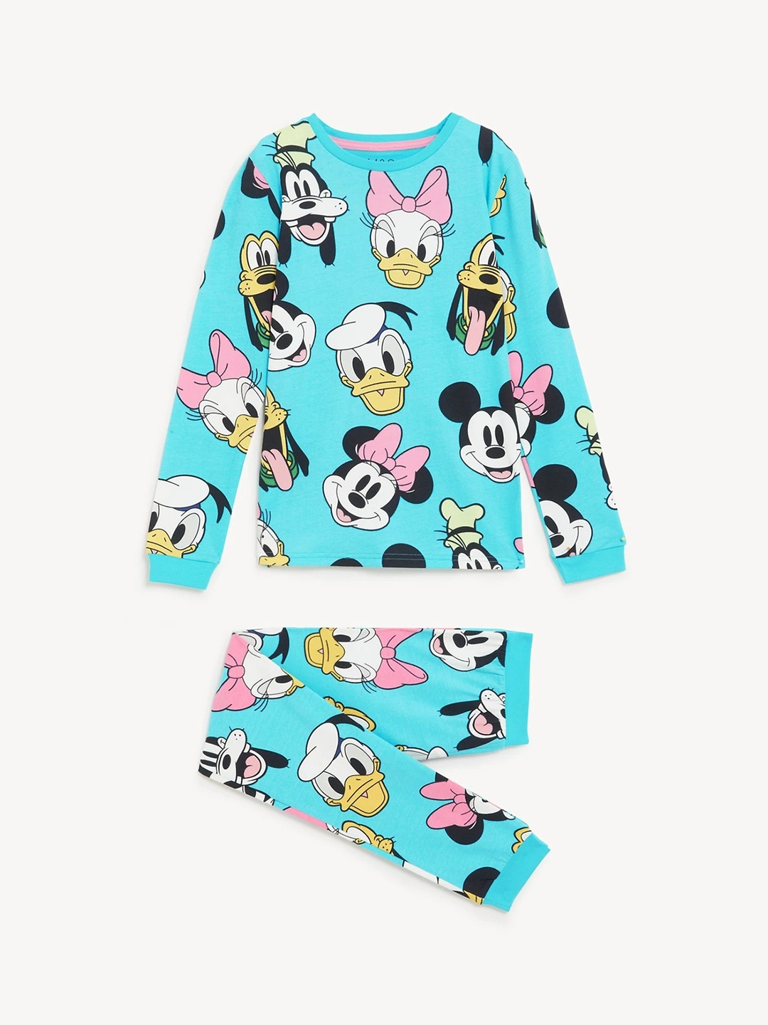 

Marks & Spencer Girls Printed Night suit, Blue