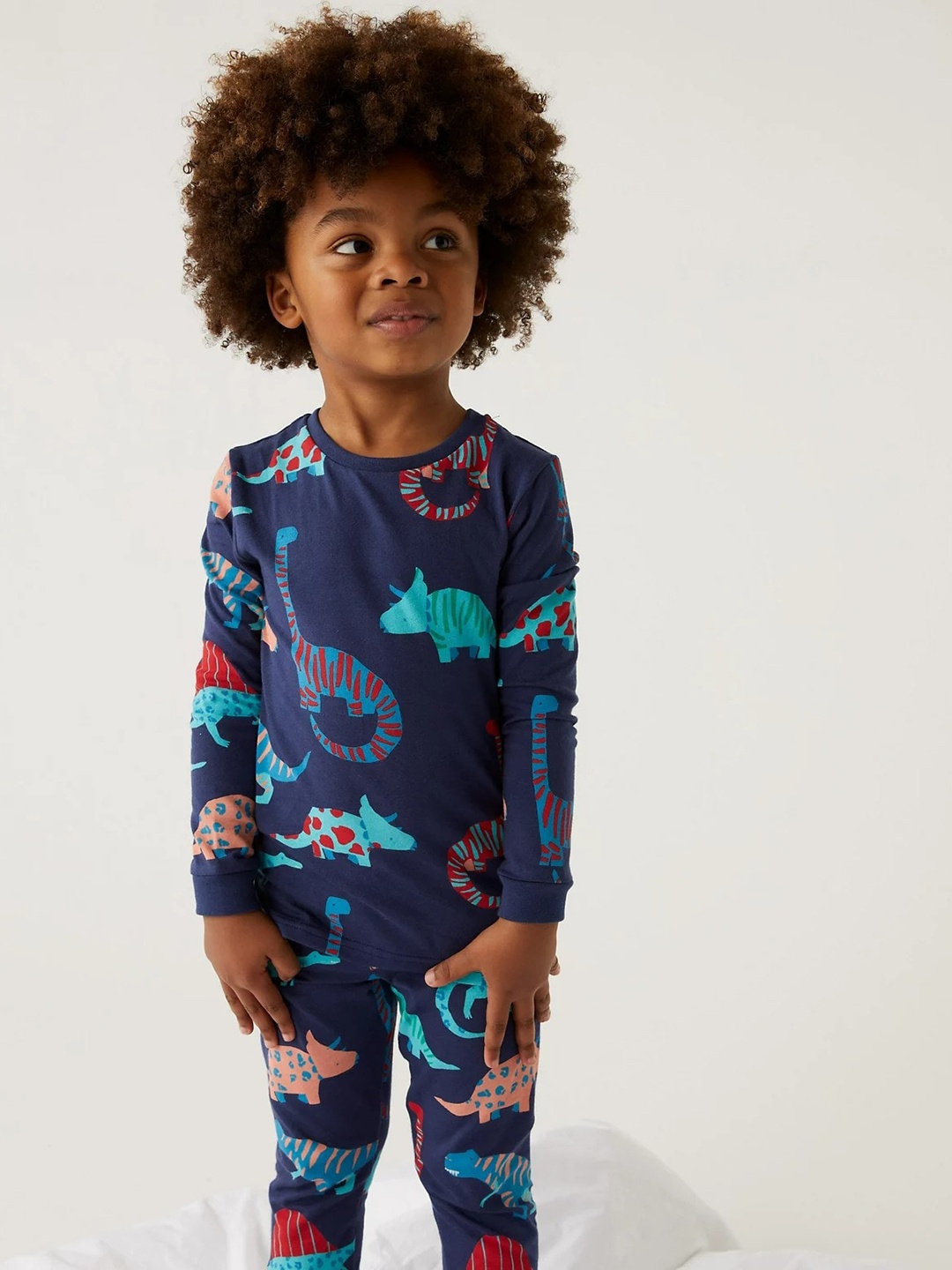 

Marks & Spencer Boys Printed Night suit, Navy blue