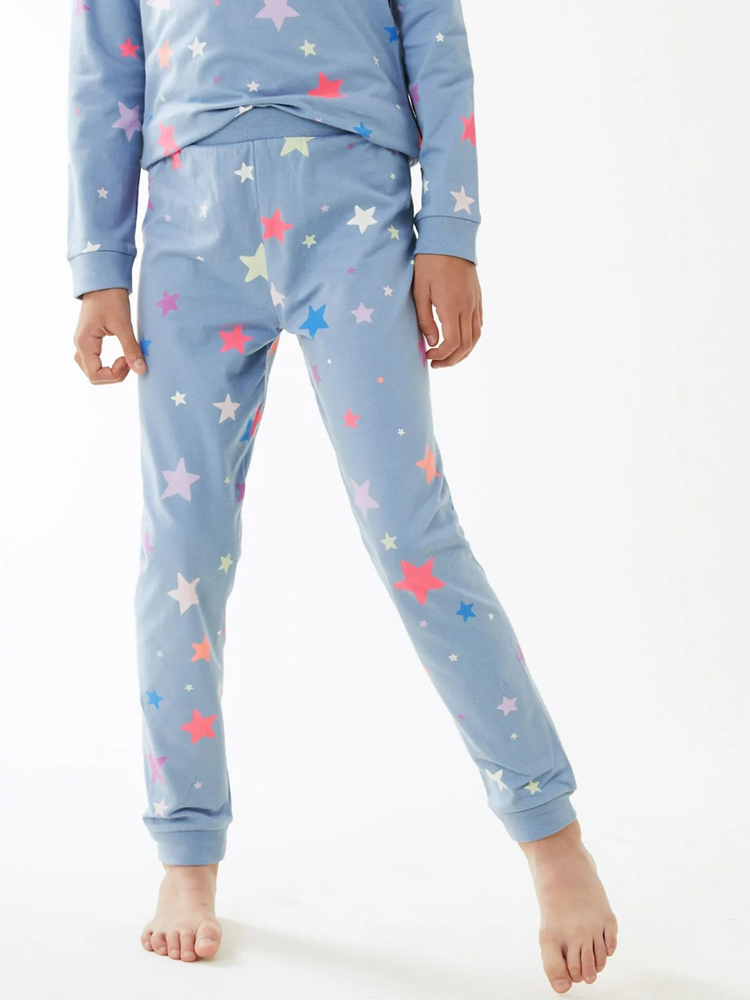 

Marks & Spencer Girls Printed Night suit, Blue