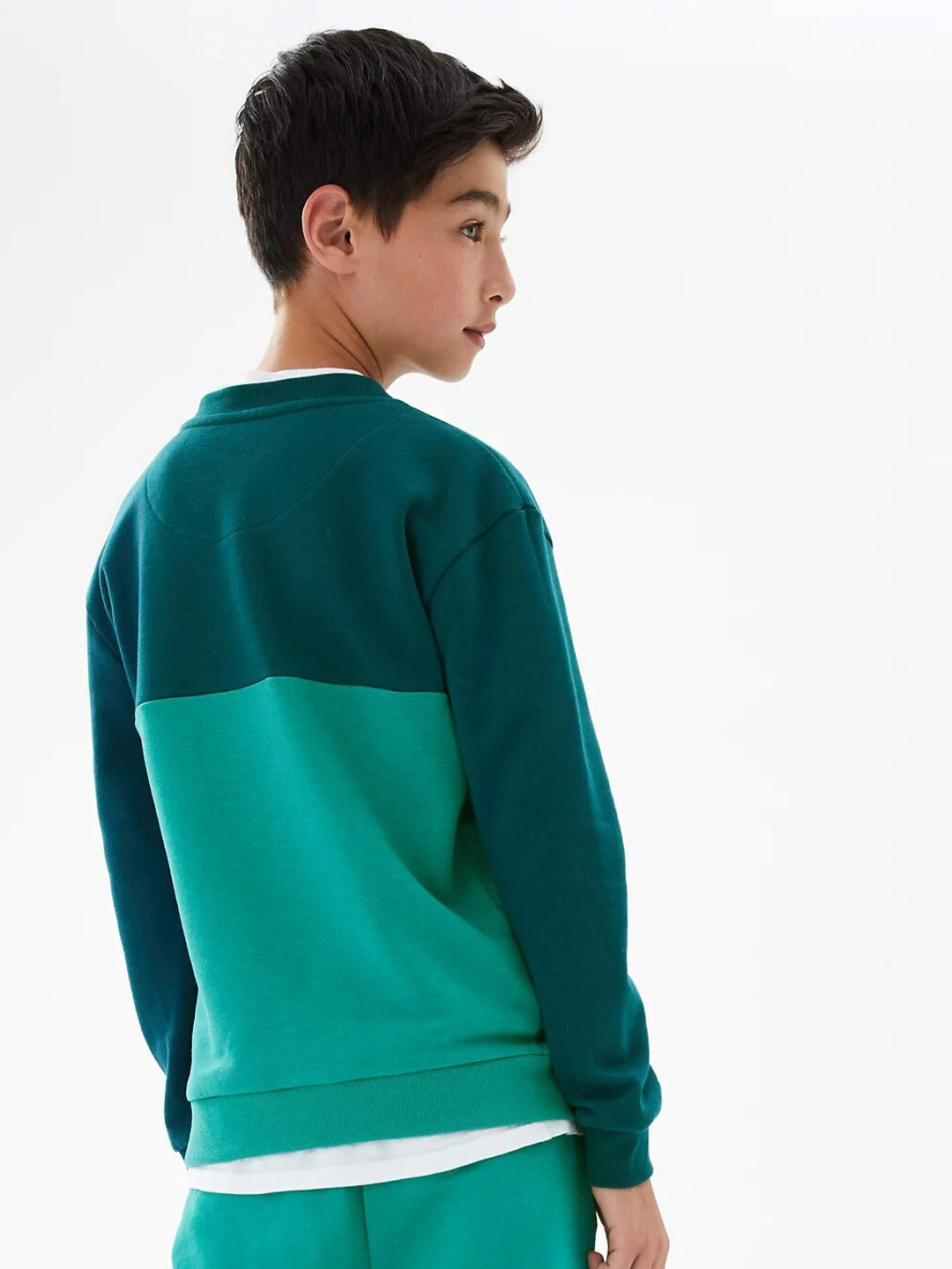 

Marks & Spencer Boys Colourblocked Sweatshirt, Green