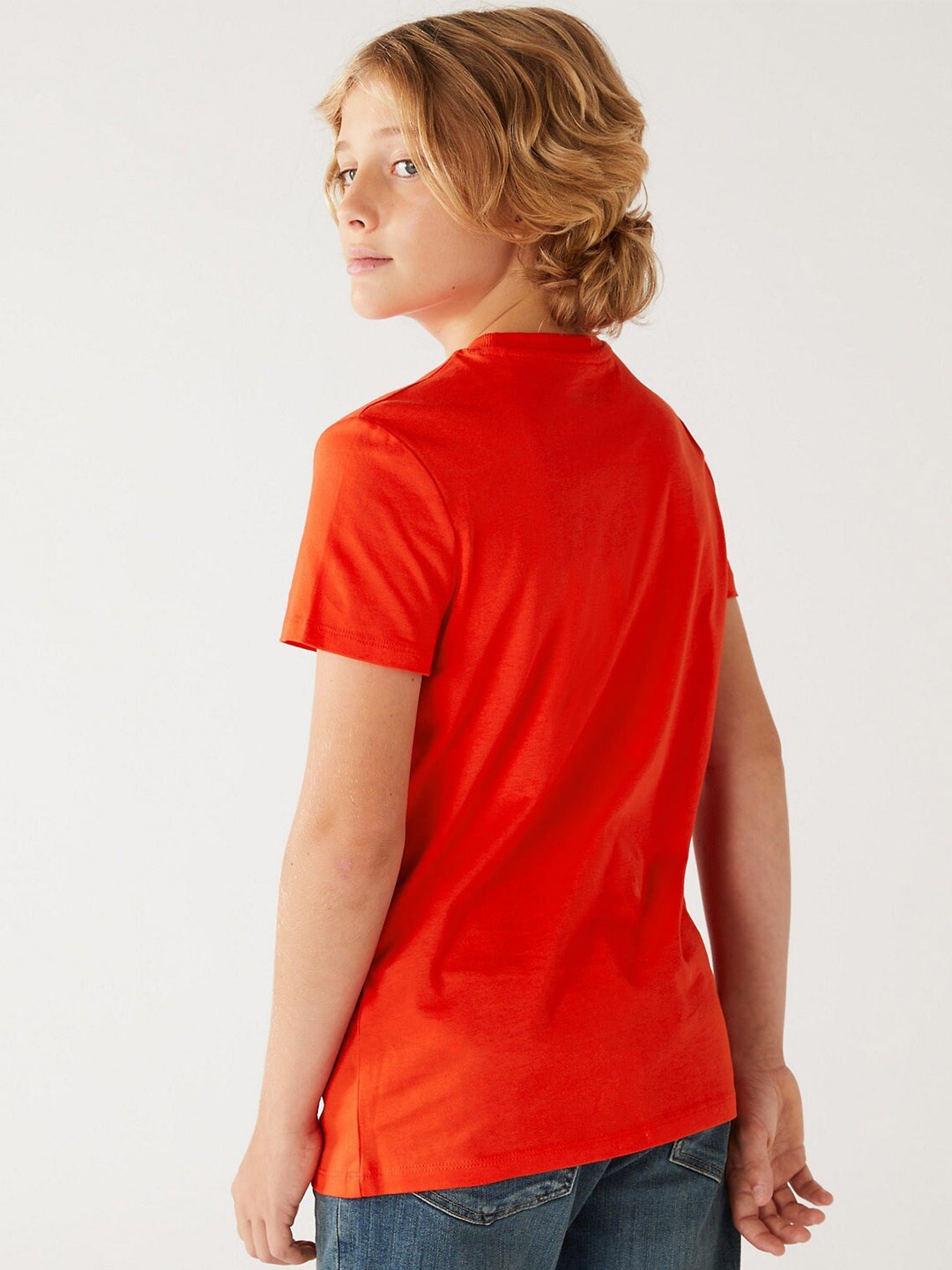 

Marks & Spencer Boys Round Neck Printed T-shirt, Red