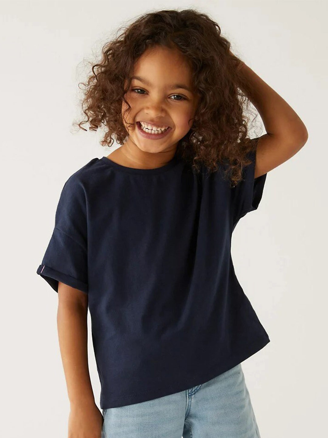 

Marks & Spencer Girls Set of 5 Pure Cotton T-shirt, Multi
