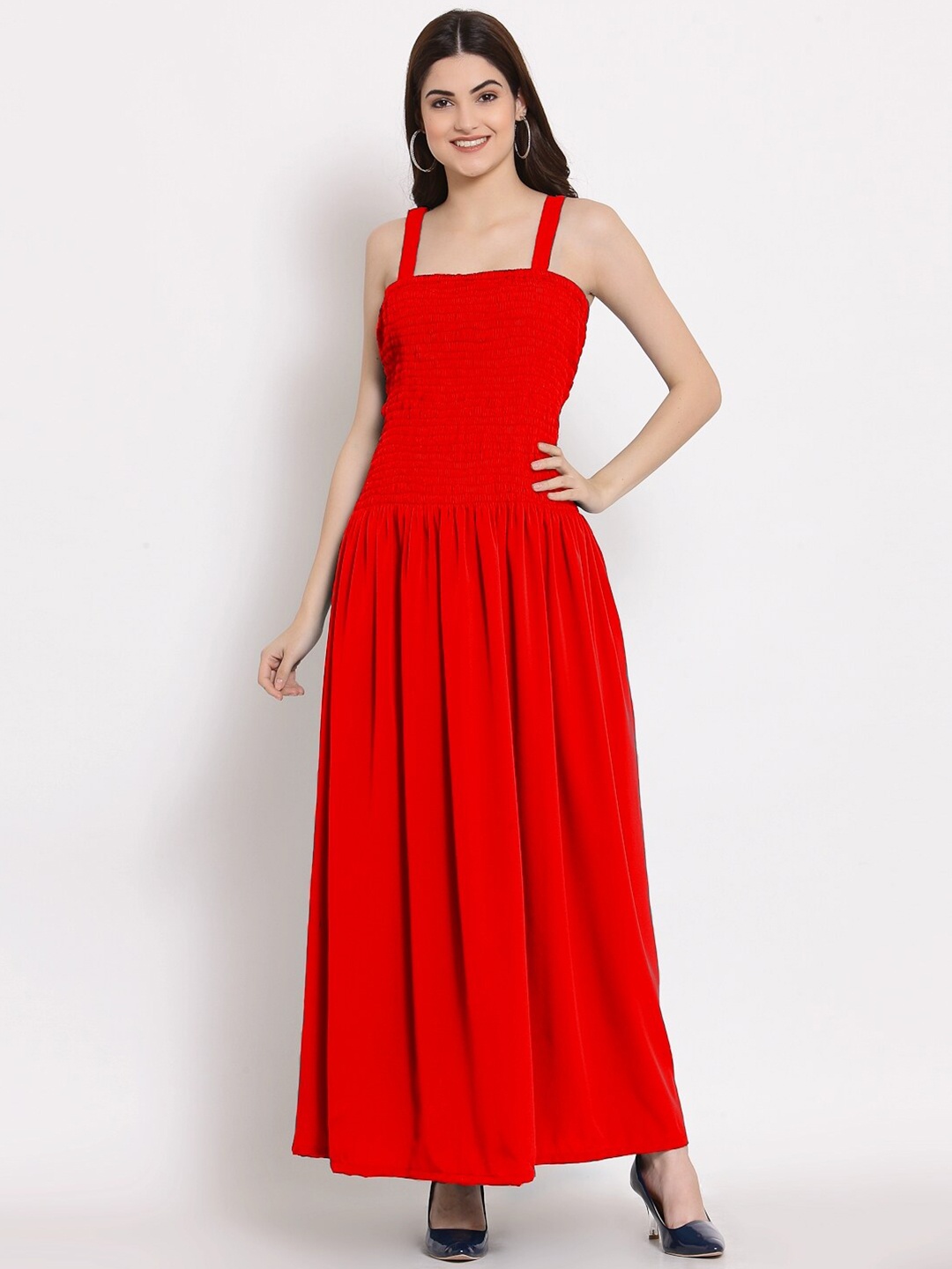 

PATRORNA Shoulder Strap Maxi Dress, Red