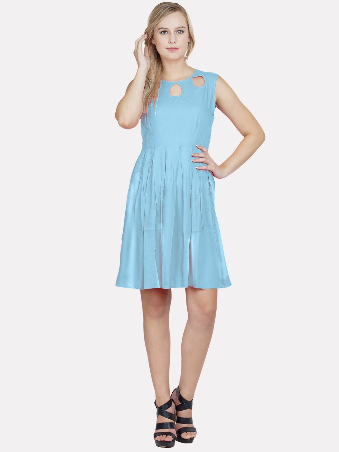 

PATRORNA Sleeveless Cotton Dress, Blue