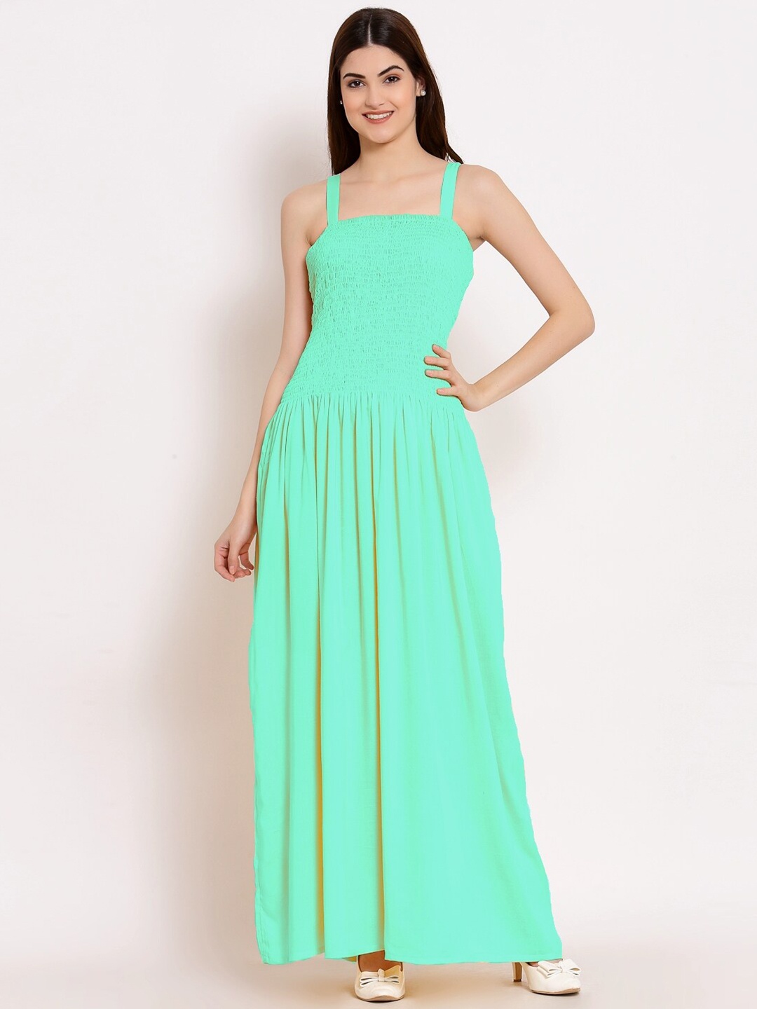 

PATRORNA Plus Size Maxi Cotton Dress, Green