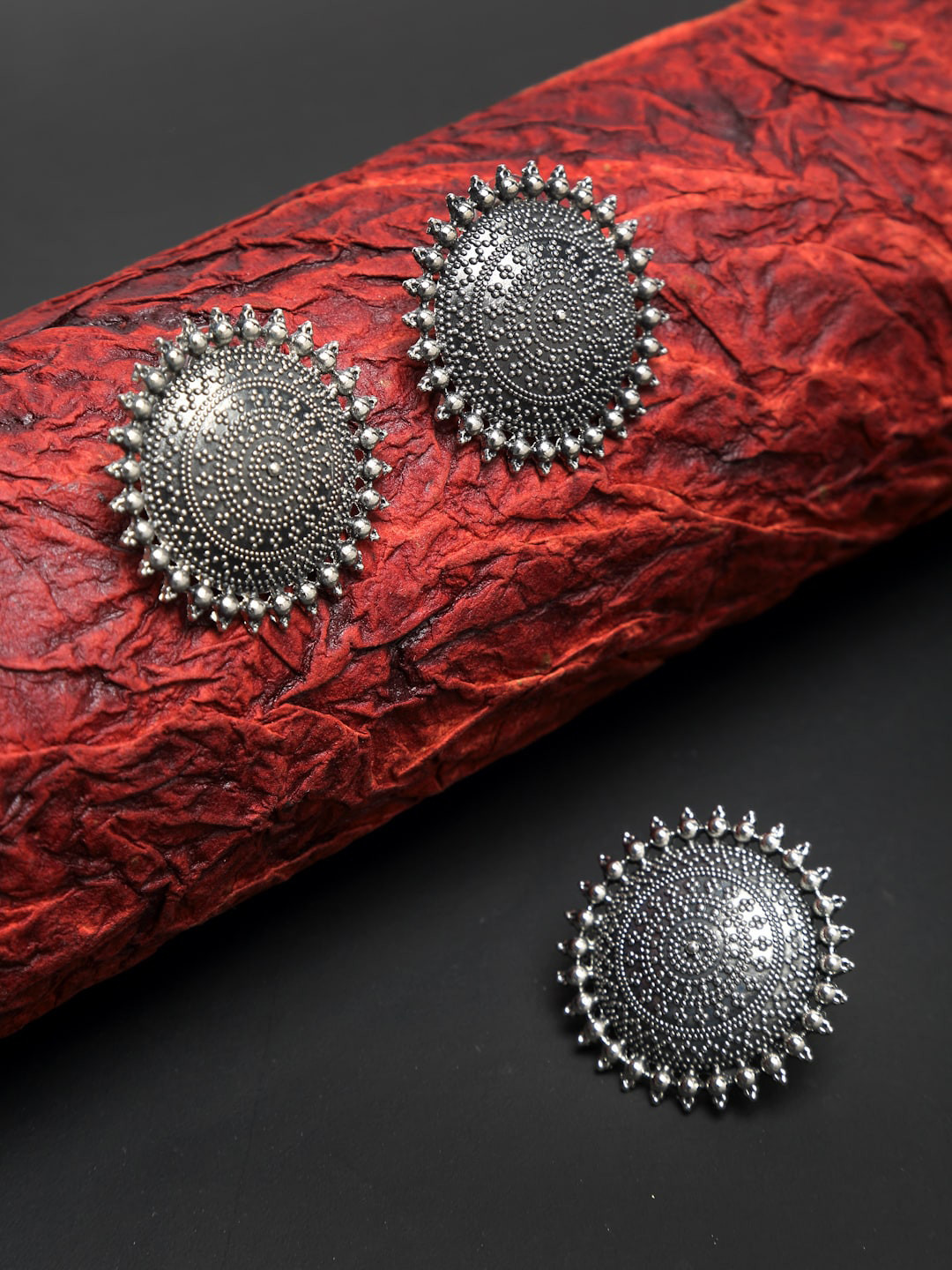 

Dhrohar Silver-Plated Antique Jewellery Set