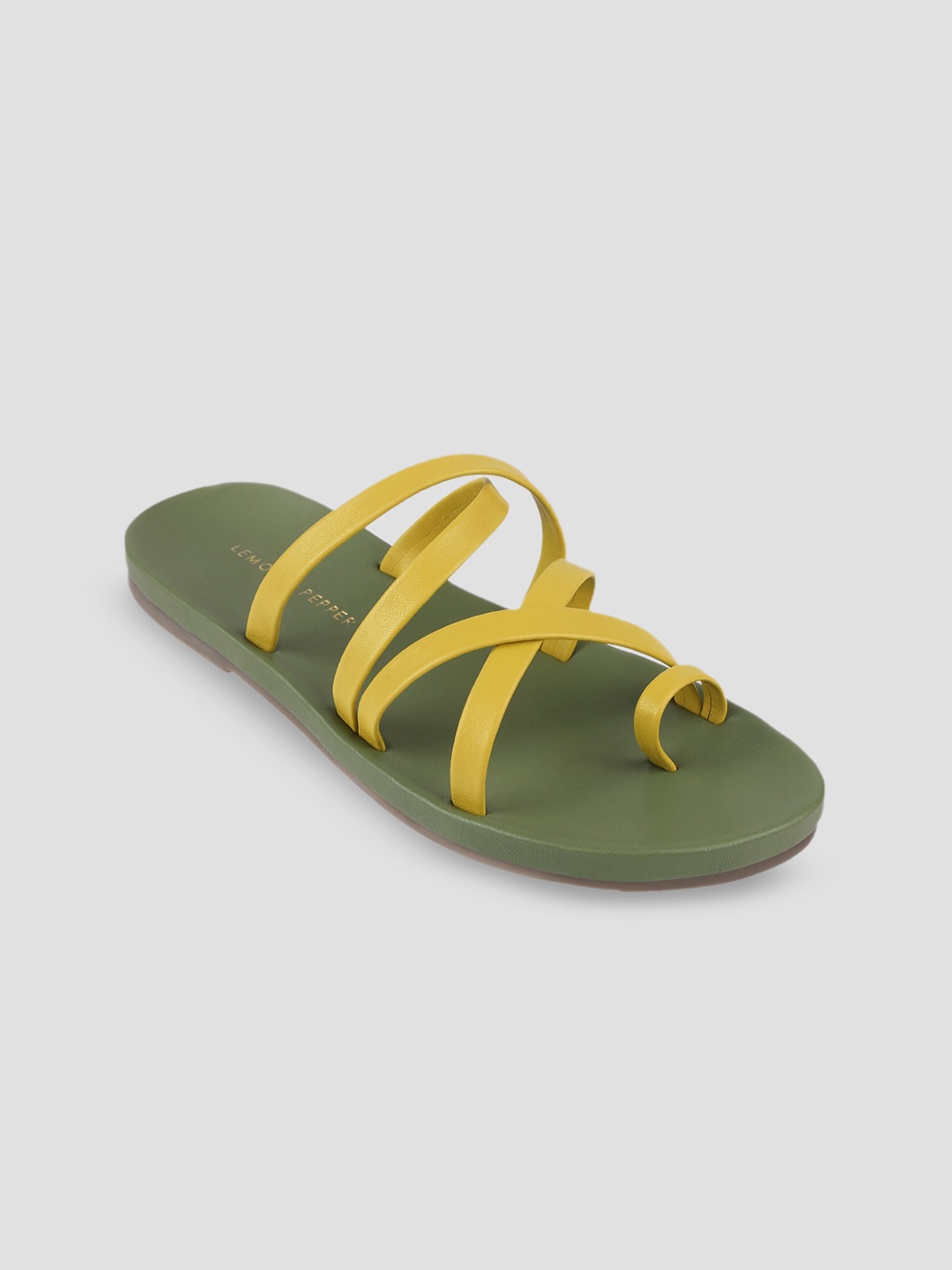 

LEMON & PEPPER Women One Toe Flats, Yellow