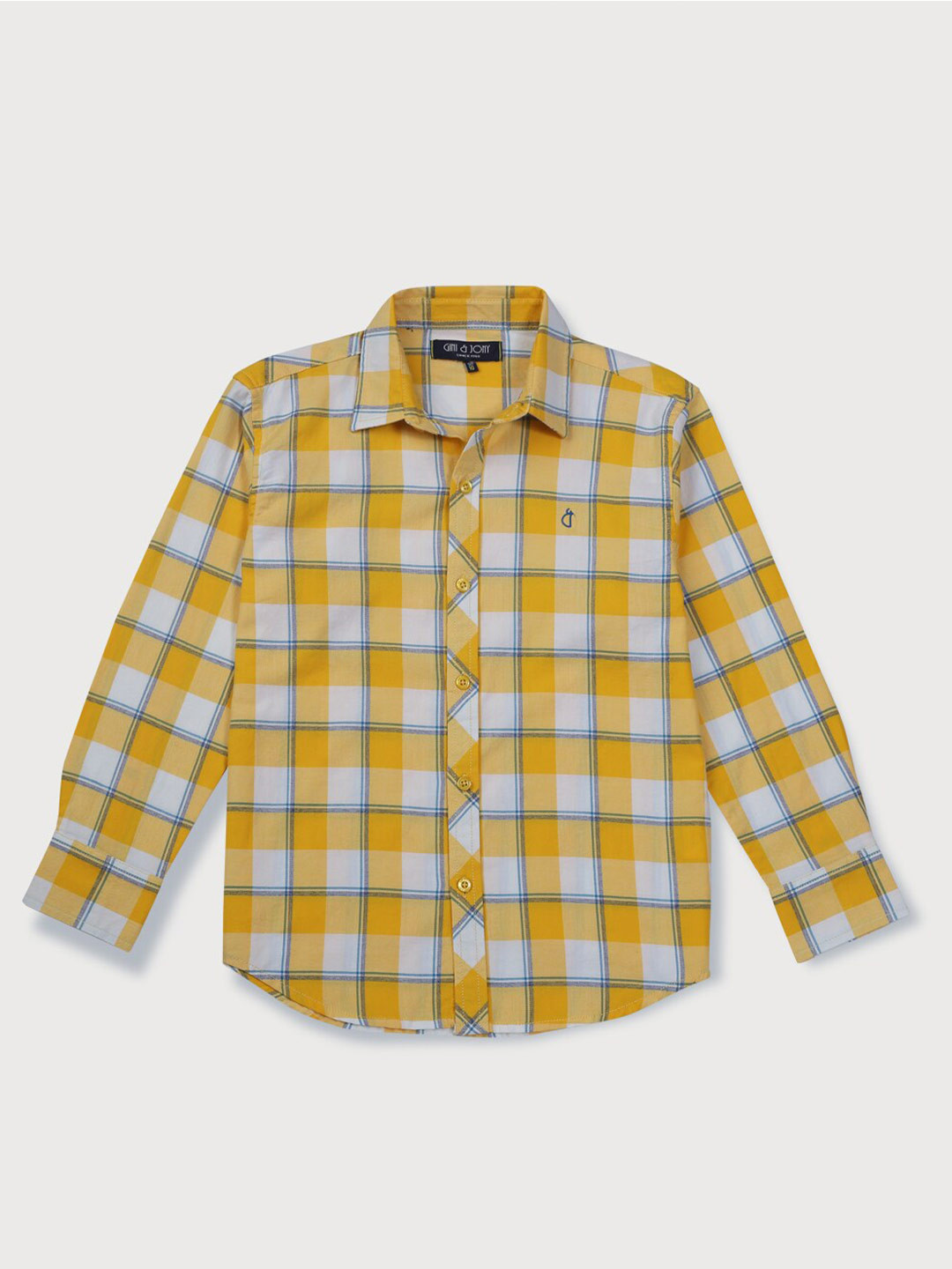 

Gini and Jony Boys Buffalo Checked Cotton Casual Shirt, Yellow