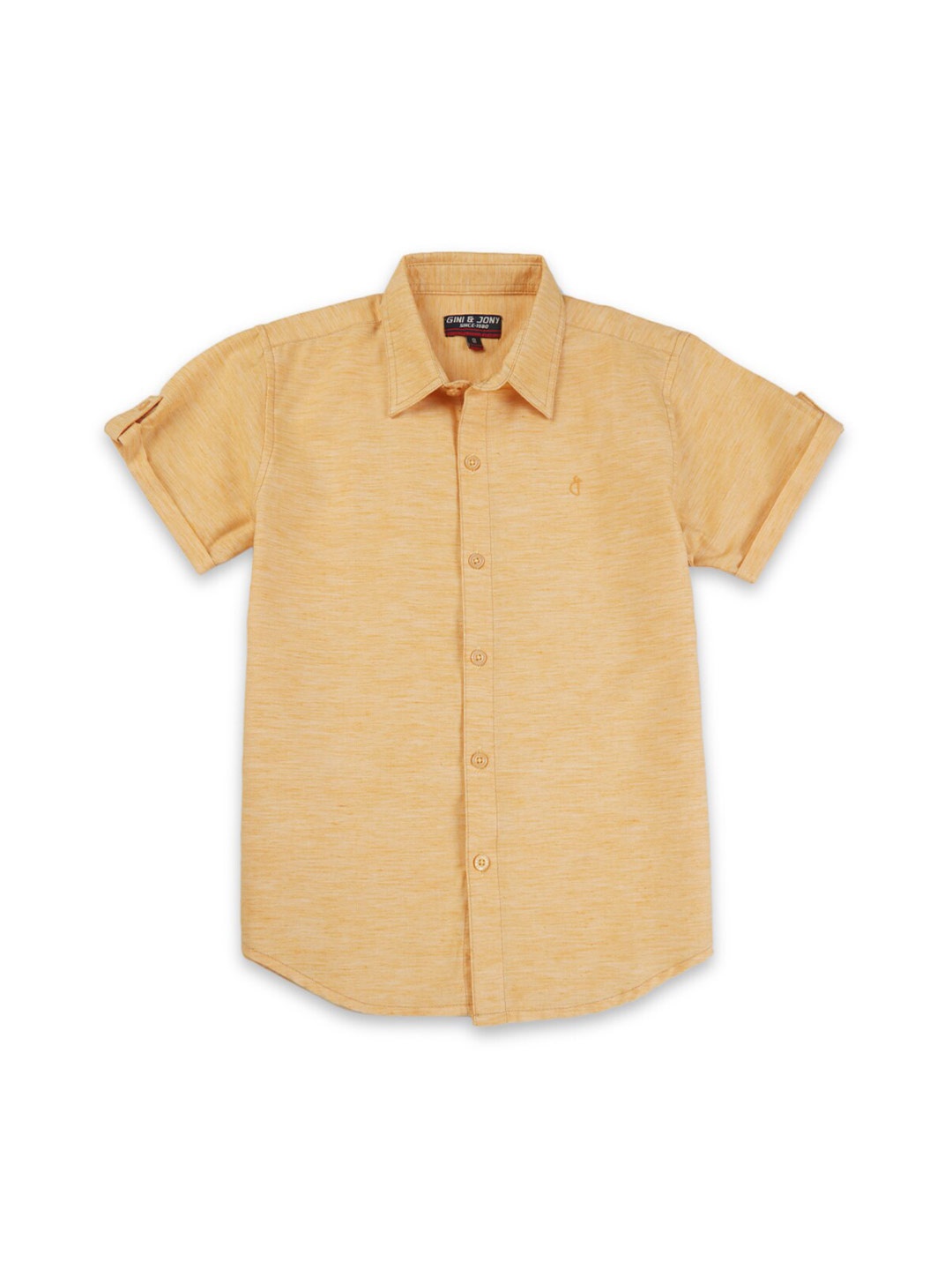 

Gini and Jony Boys Cotton Casual Shirt, Orange