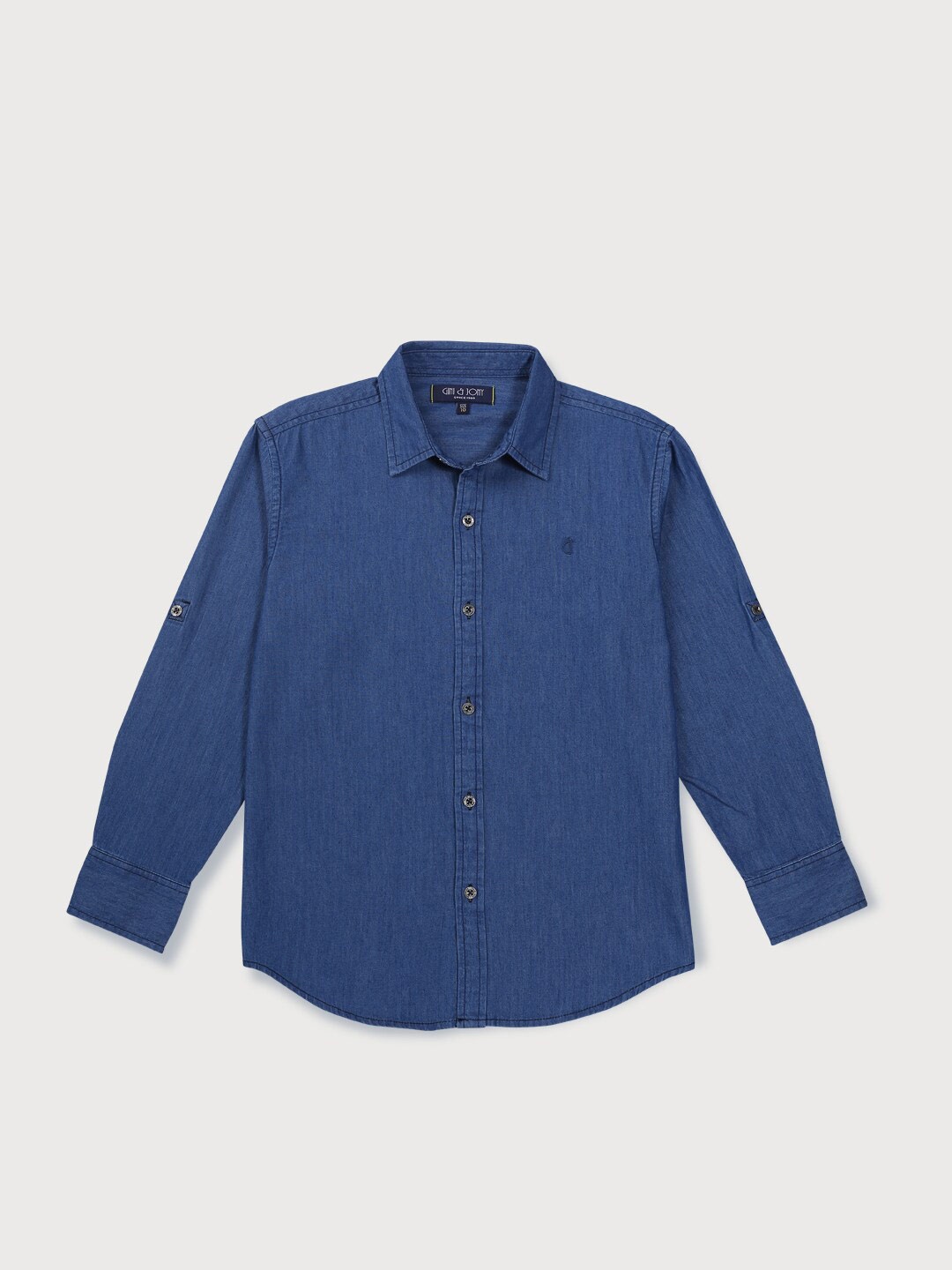 

Gini and Jony Boys Cotton Casual Shirt, Navy blue