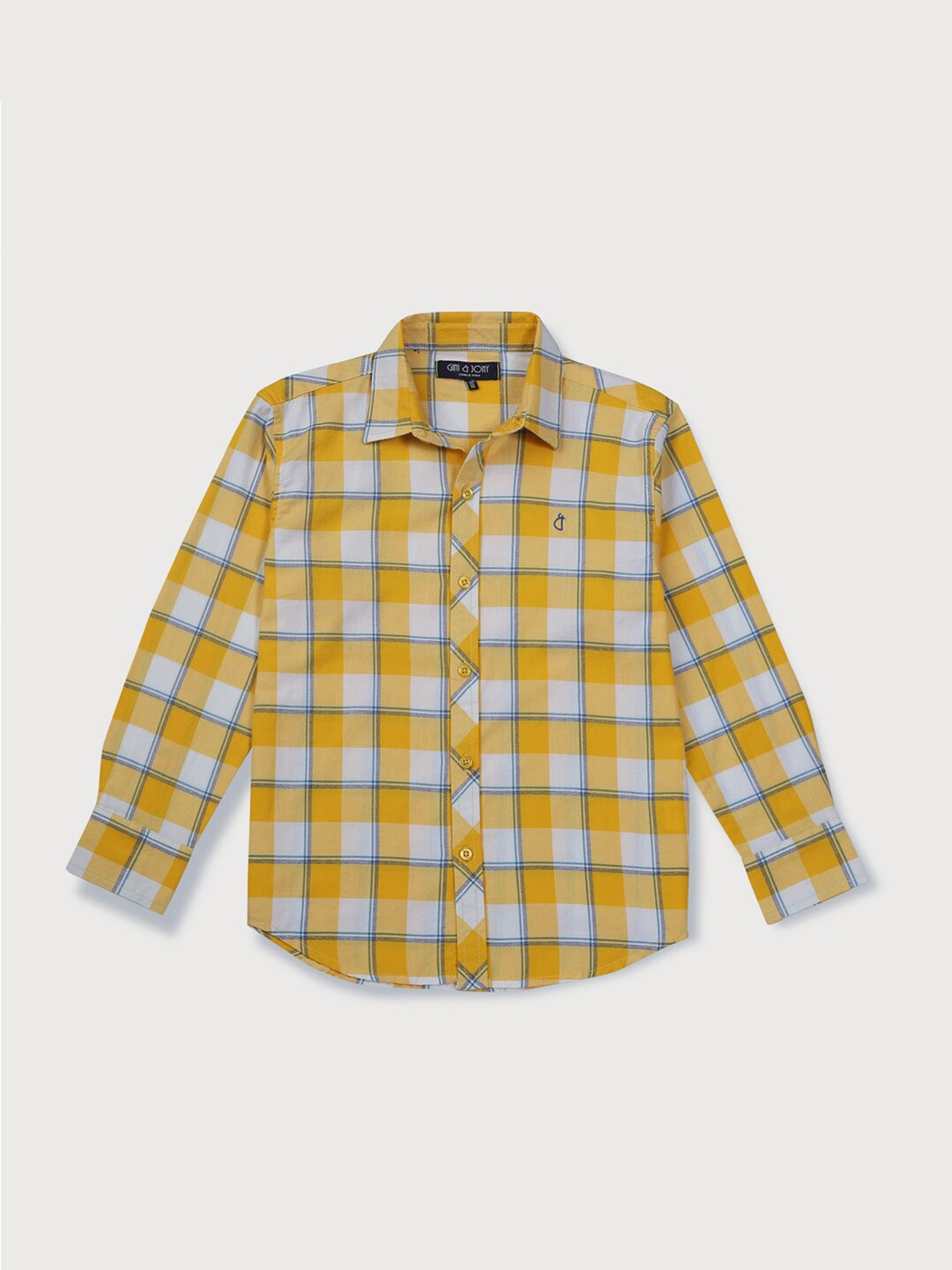

Gini and Jony Boys Buffalo Checked Cotton Casual Shirt, Yellow