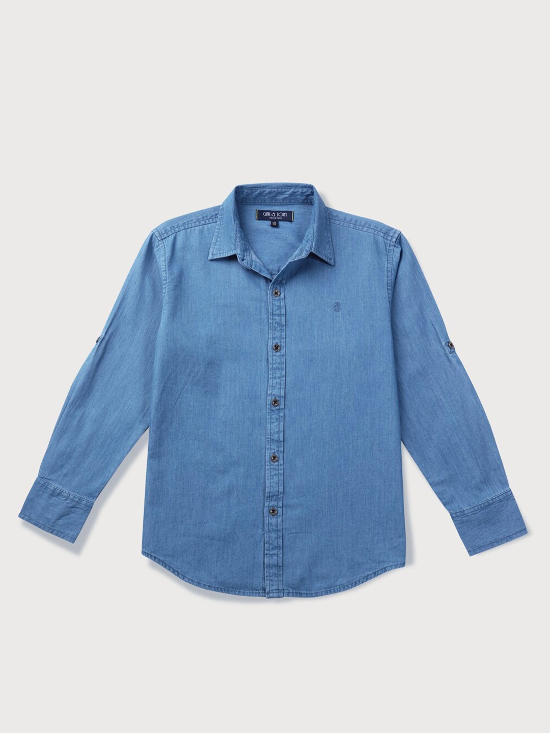 

Gini and Jony Boys Denim Casual Shirt, Blue
