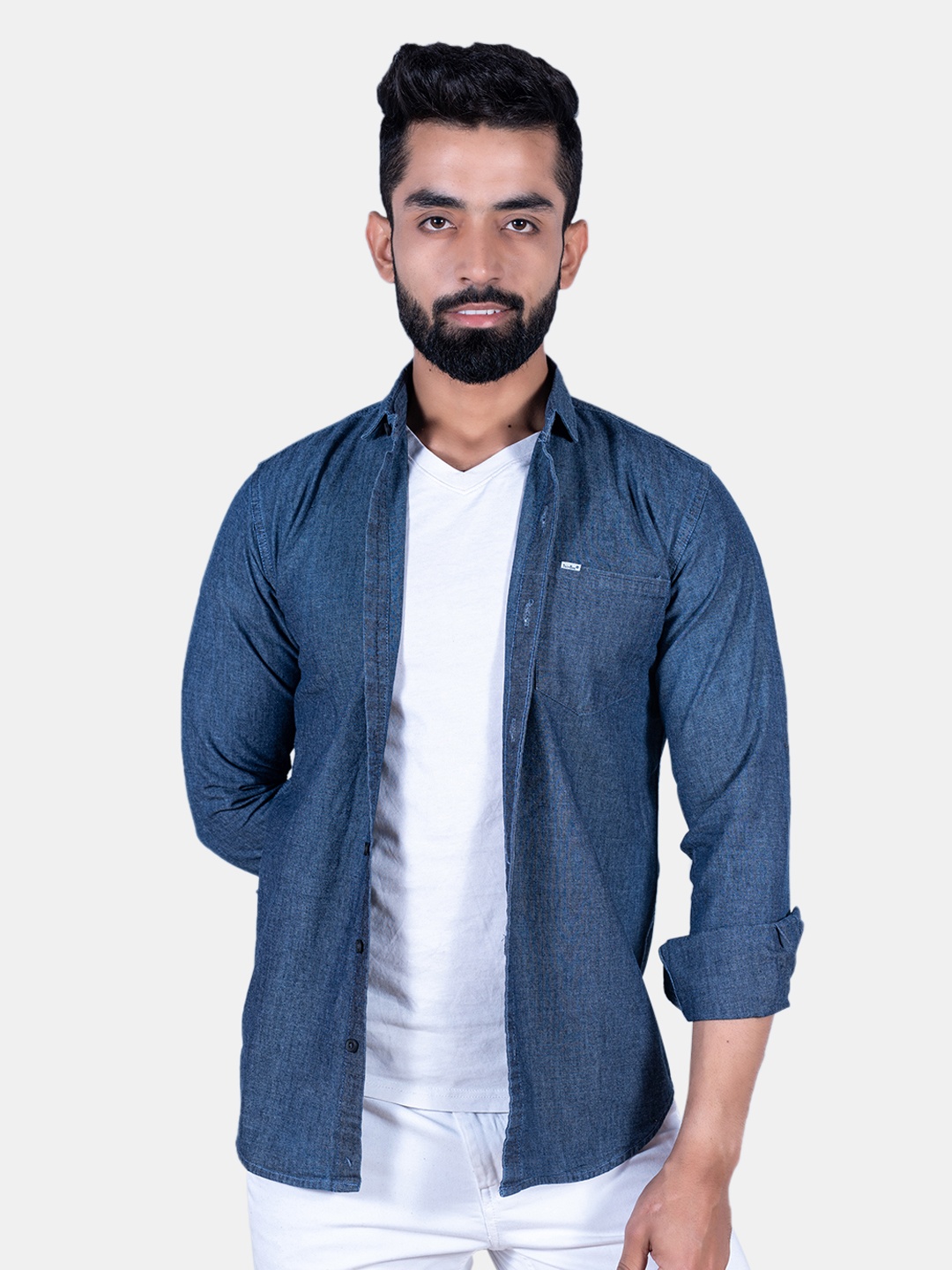 

Tistabene Men Cotton Casual Shirt, Blue
