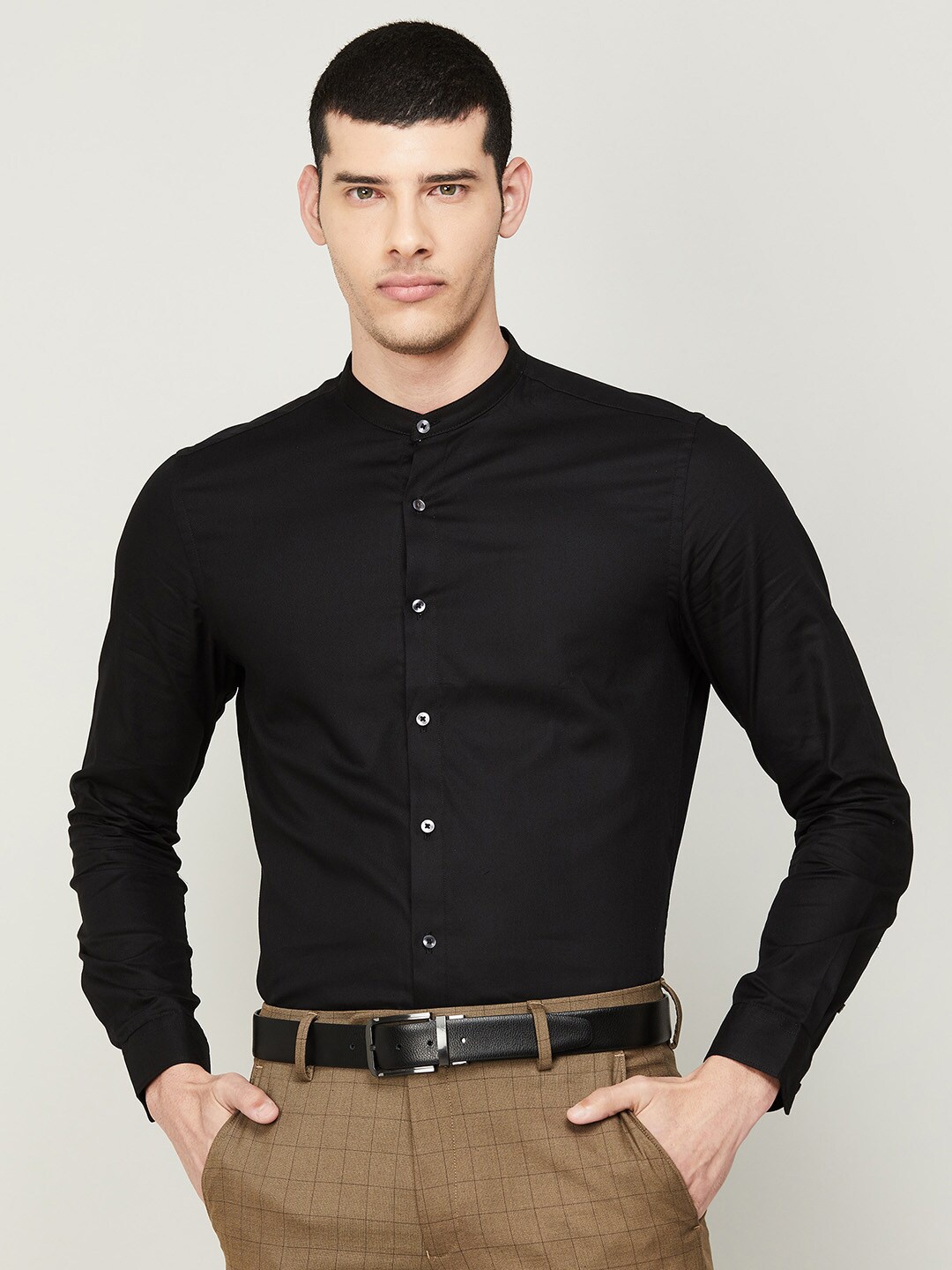 

CODE by Lifestyle Men Cotton Formal Shirt, Black