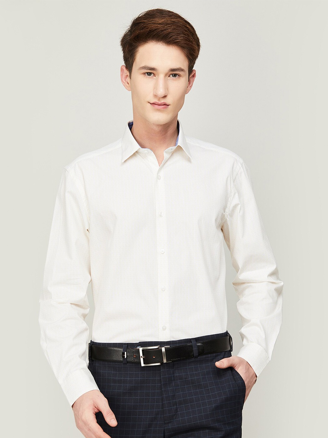 

CODE by Lifestyle Men Cotton Formal Shirt, White