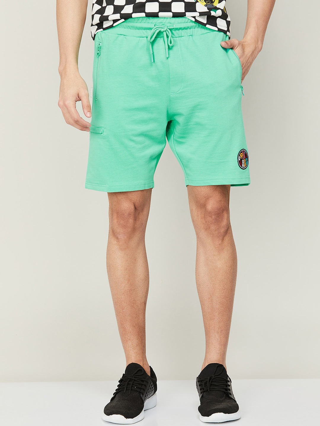 

SmileyWorld Men Cotton Sports Shorts, Green