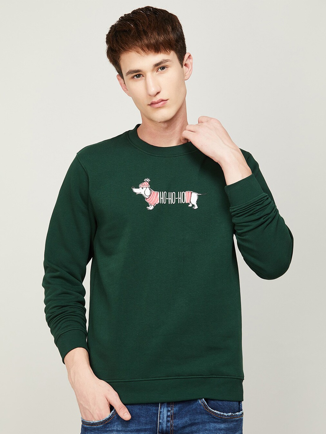 

Fame Forever by Lifestyle Men Printed Sweatshirt, Green