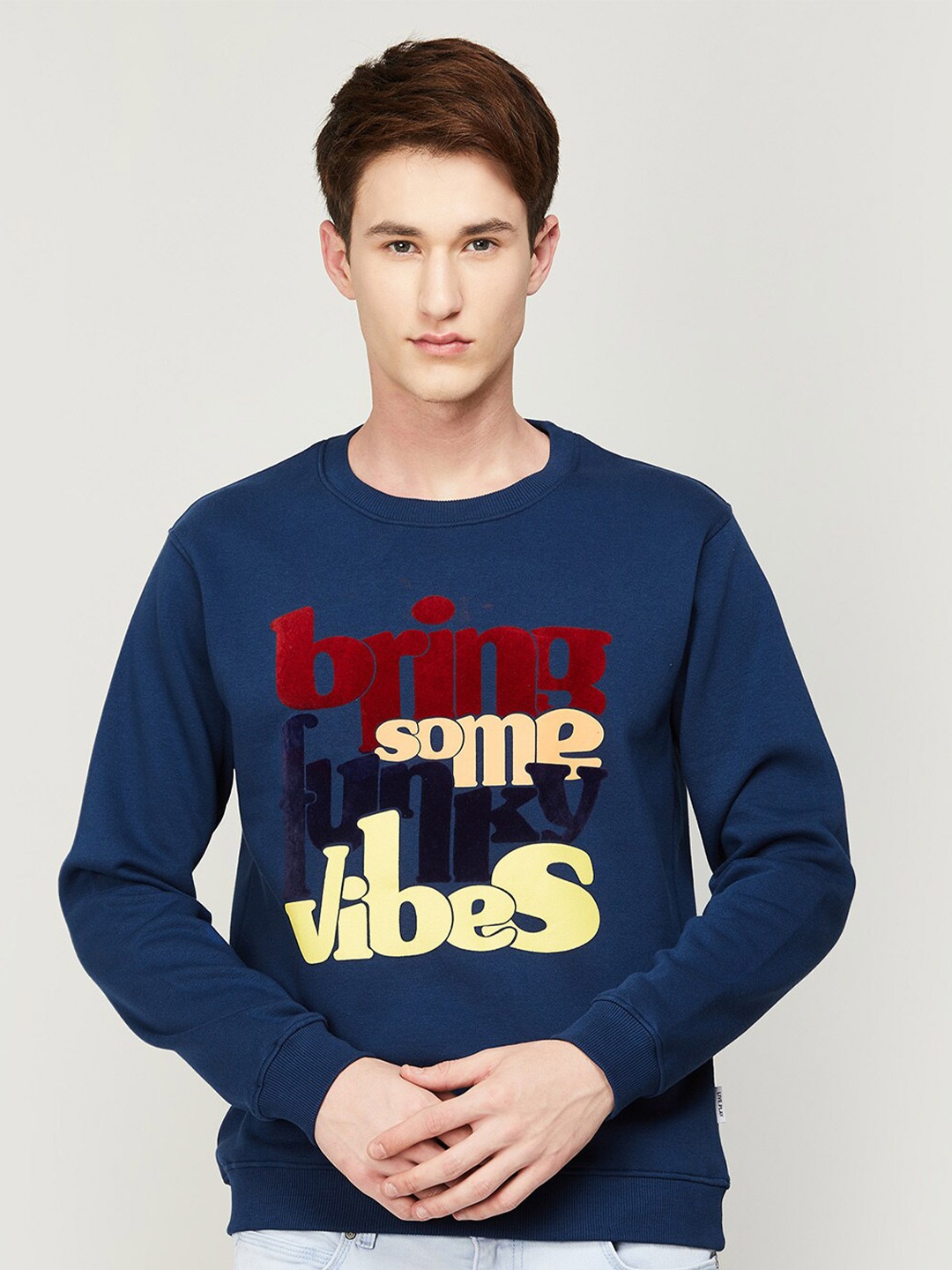 

Fame Forever by Lifestyle Men Printed Sweatshirt, Navy blue