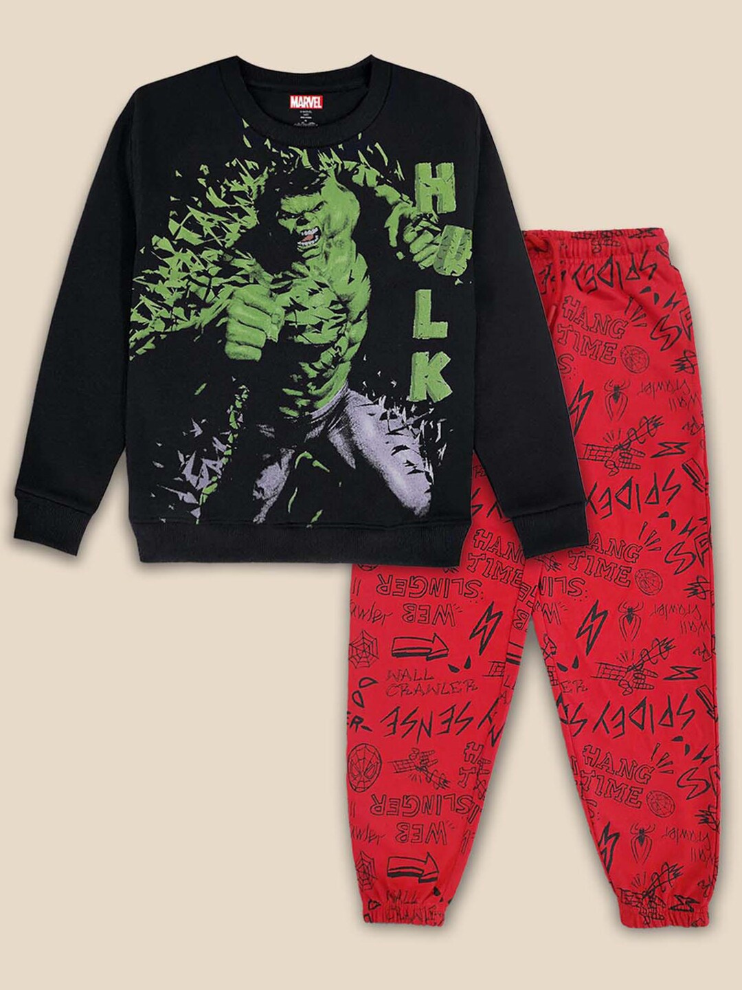 

Kids Ville Boys Hulk Printed Clothing Set, Black