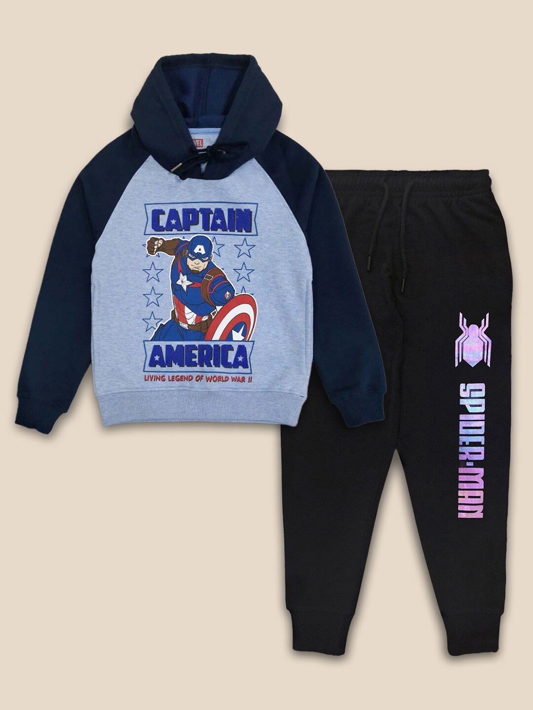 

Kids Ville Boys Captain America Printed Clothing Set, Blue