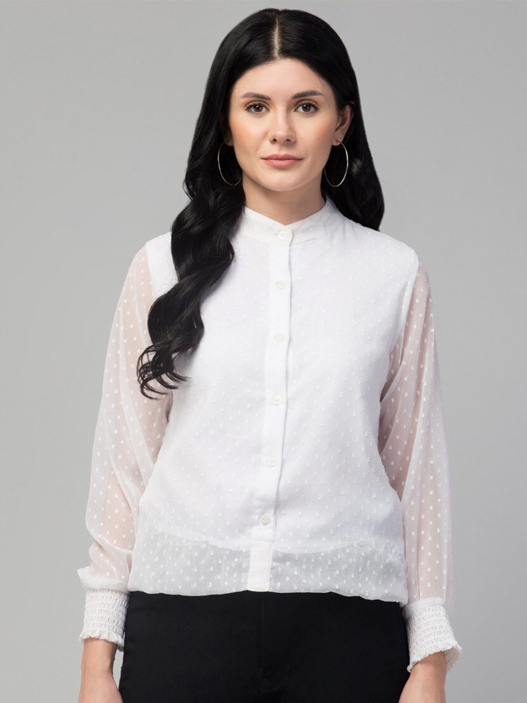 

Orchid Blues Women Casual Shirt, White