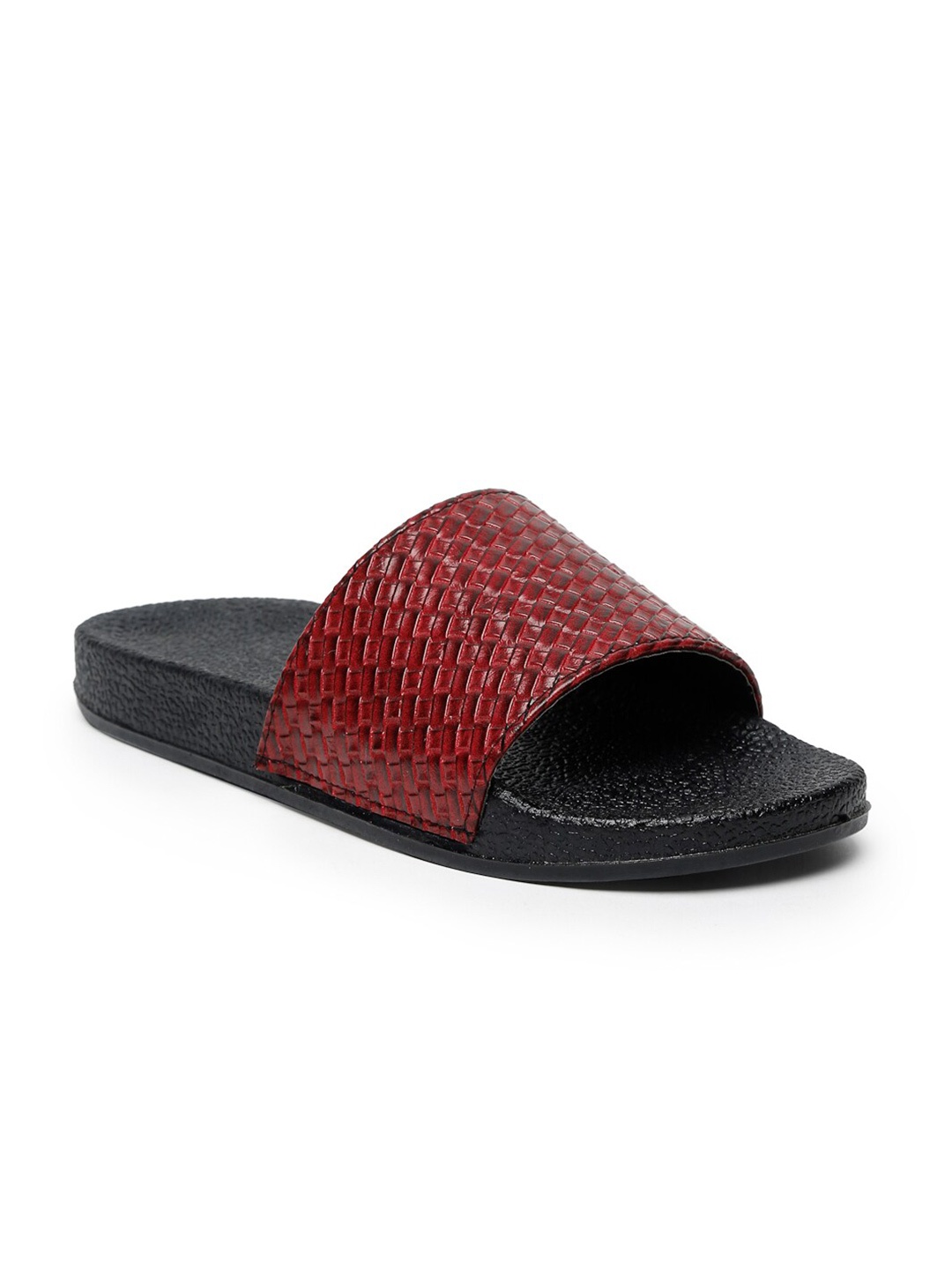 

Misto Women Printed Sliders, Maroon