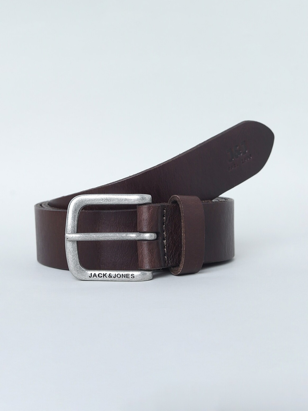 

Jack & Jones Men Textured Leather Formal Belt, Brown