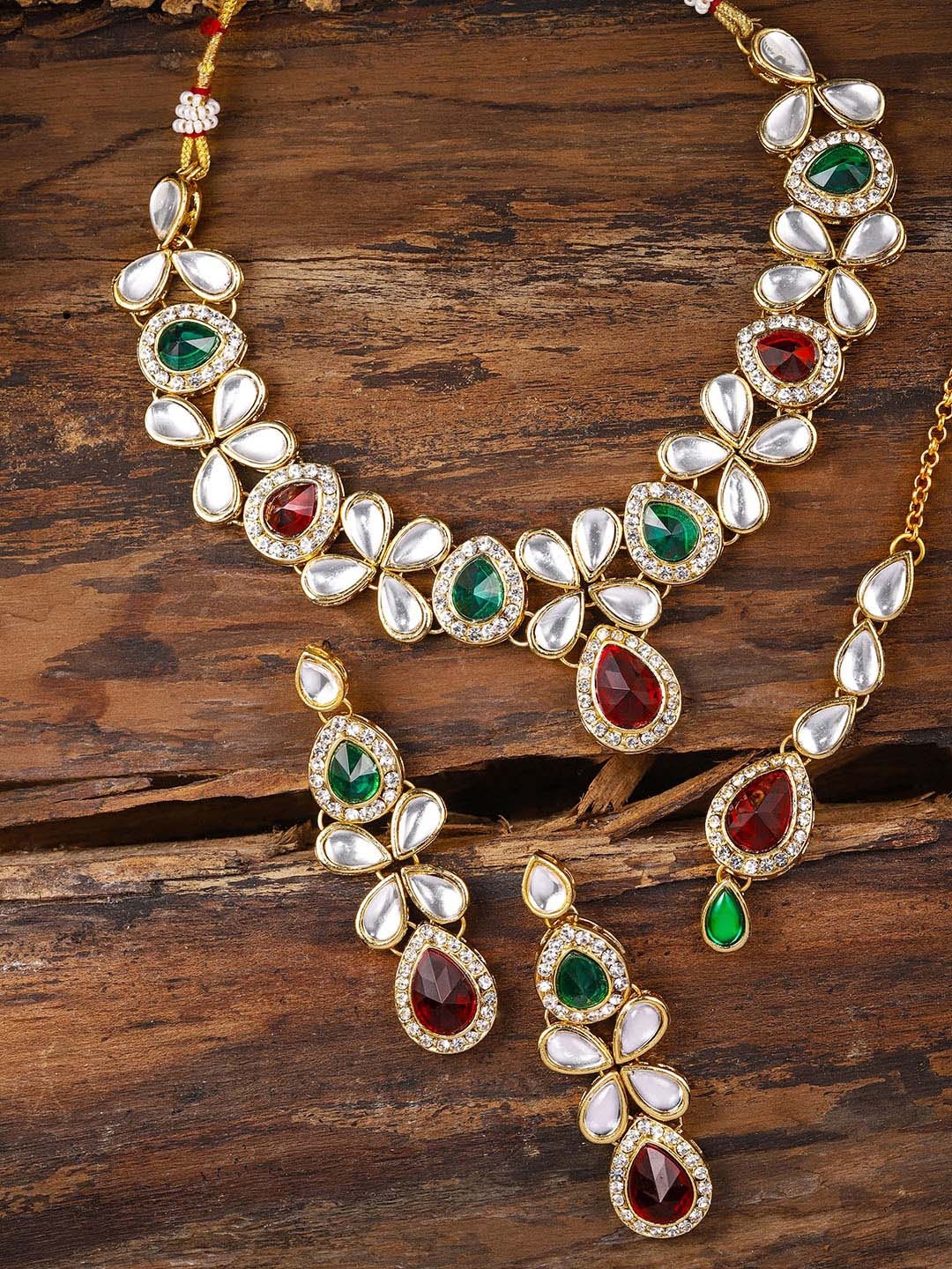 

Peora Gold-Plated Kundan Jewellery Set, Multi