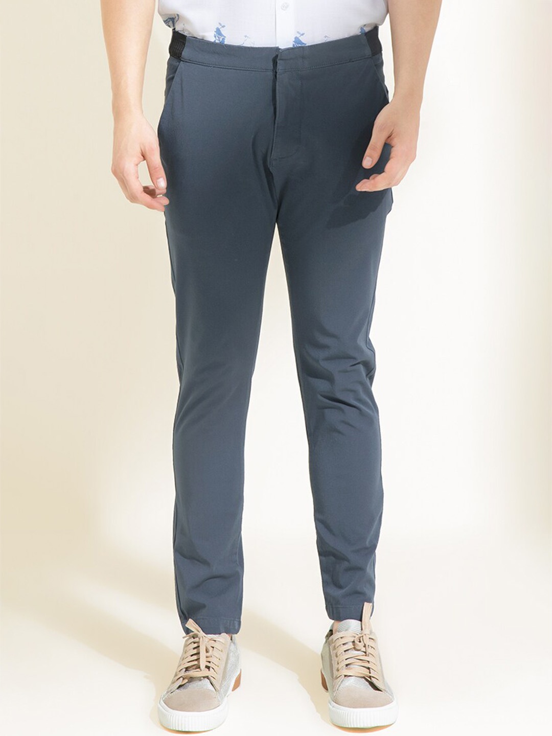

Snitch Men Blue Slim Fit Cotton Trousers