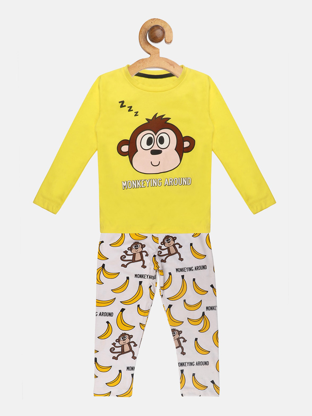 

YK Boys Printed Night suit, Yellow