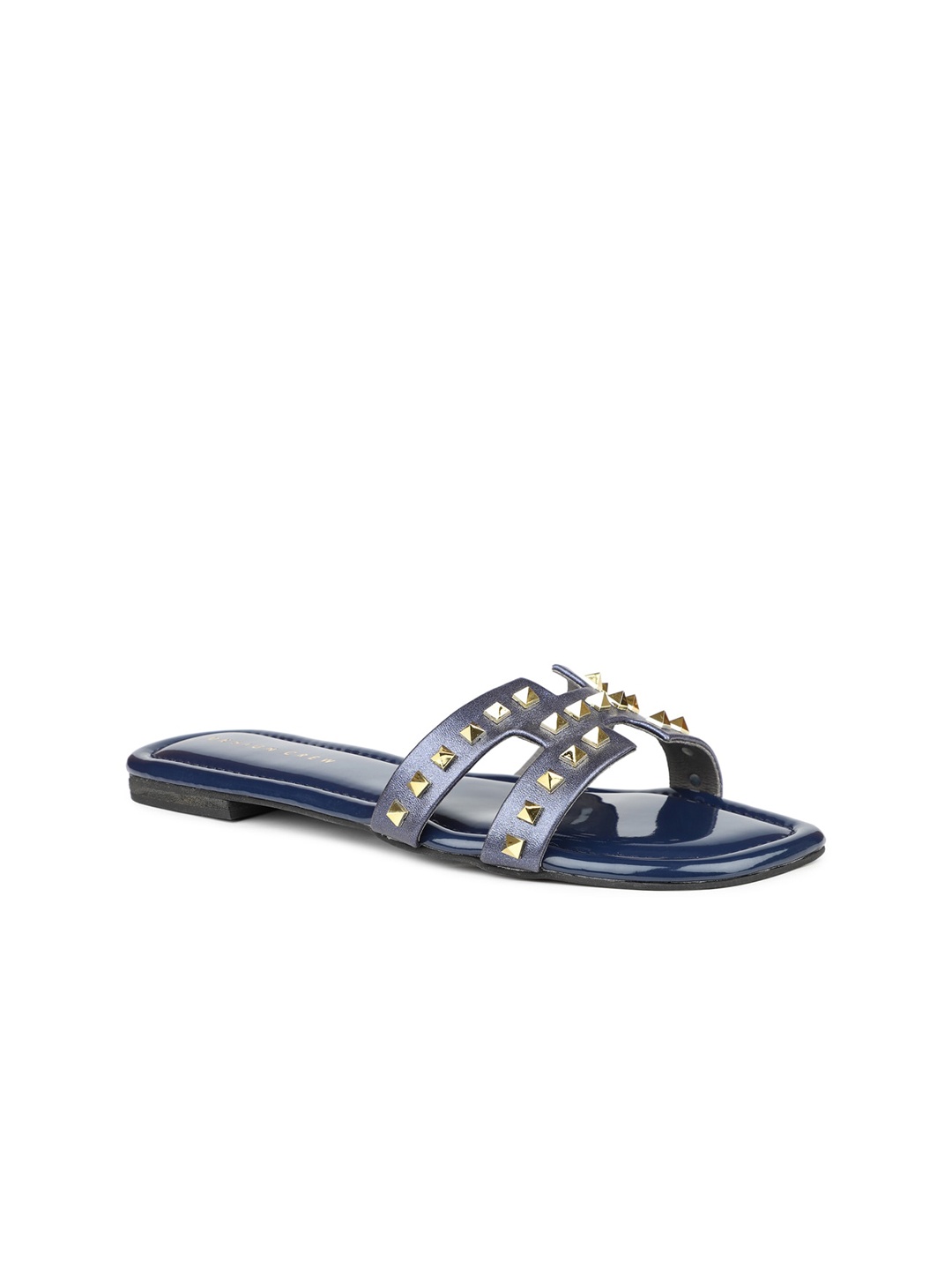 

DESIGN CREW Women Embellished Open Toe Flats, Blue