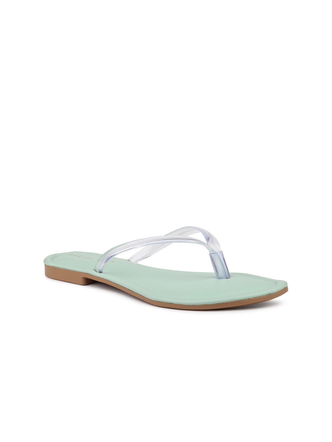 

DESIGN CREW Women T-Strap Flats, Green