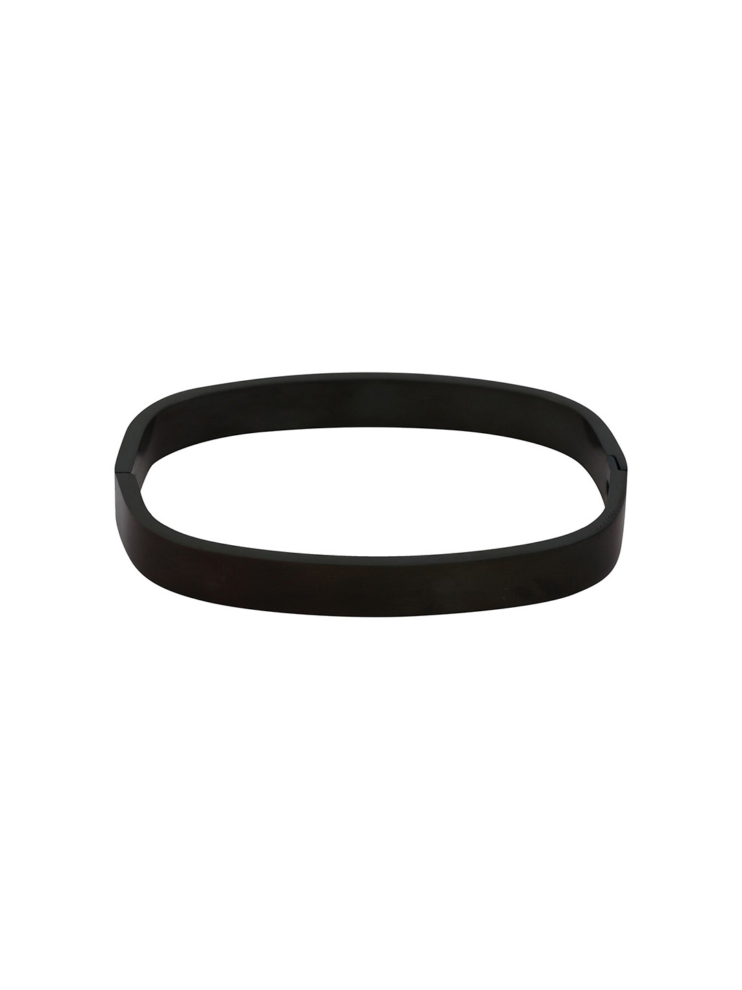 

ZIVOM Men Rhodium-Plated Kada Bracelet, Black